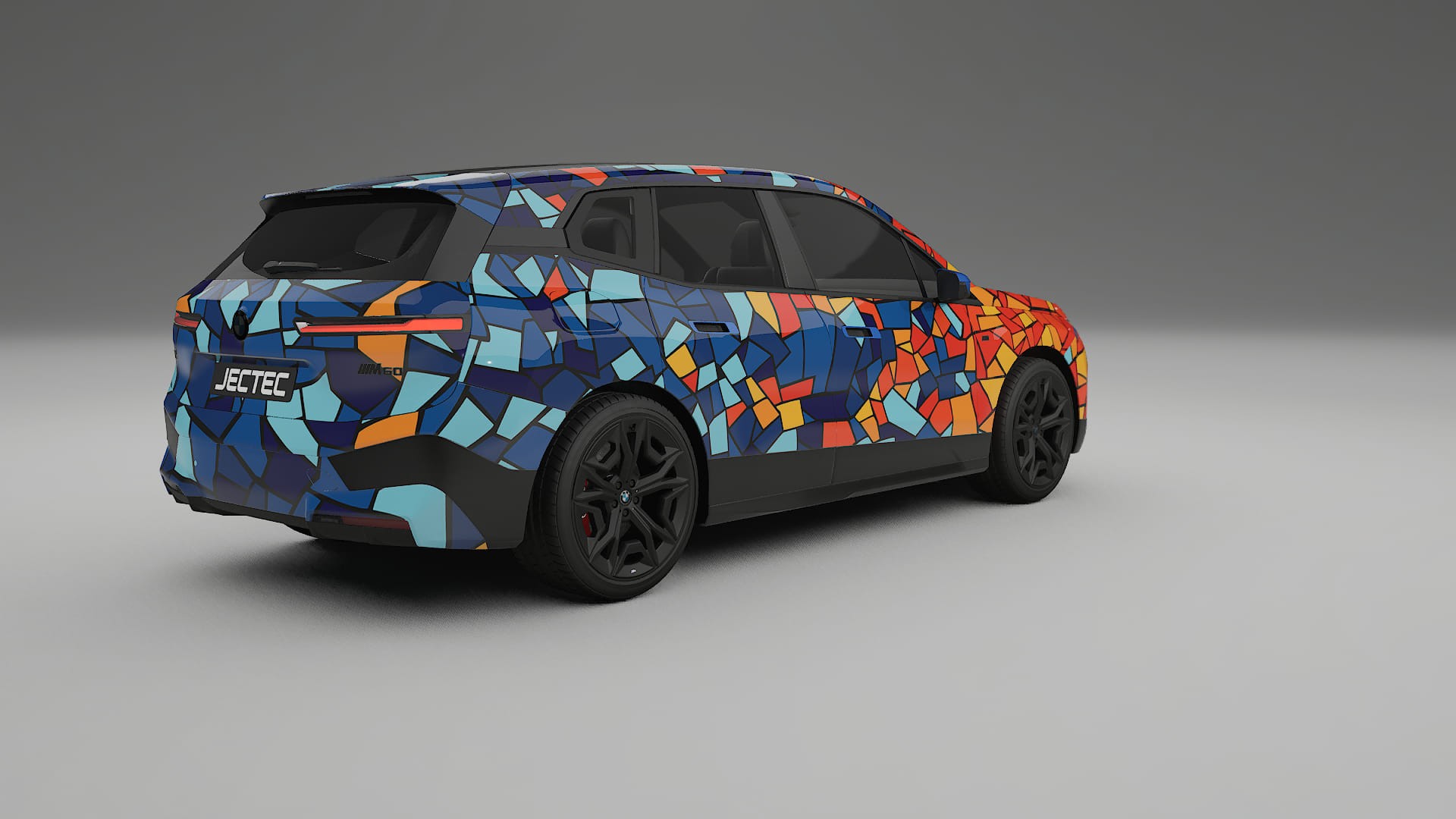 BMW iX M60 BARCELONA – Designový Wrap PPF Fólie na auto - tisknutelný polyuretan