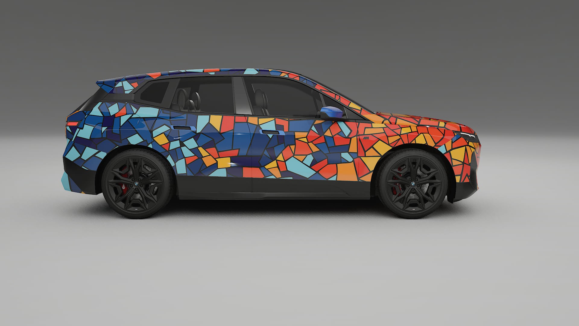 BMW iX M60 BARCELONA – Designový Wrap PPF Fólie na auto - tisknutelný polyuretan