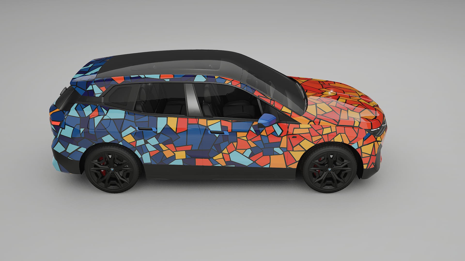 BMW iX M60 BARCELONA – Designový Wrap PPF Fólie na auto - tisknutelný polyuretan