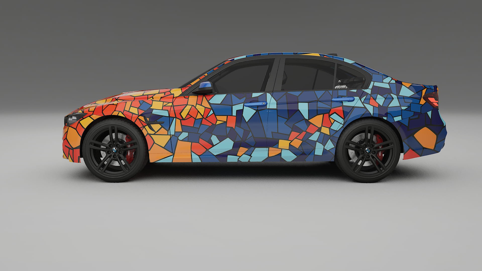BMW M3 F80 BARCELONA – Designový Wrap PPF Fólie na auto - tisknutelný polyuretan
