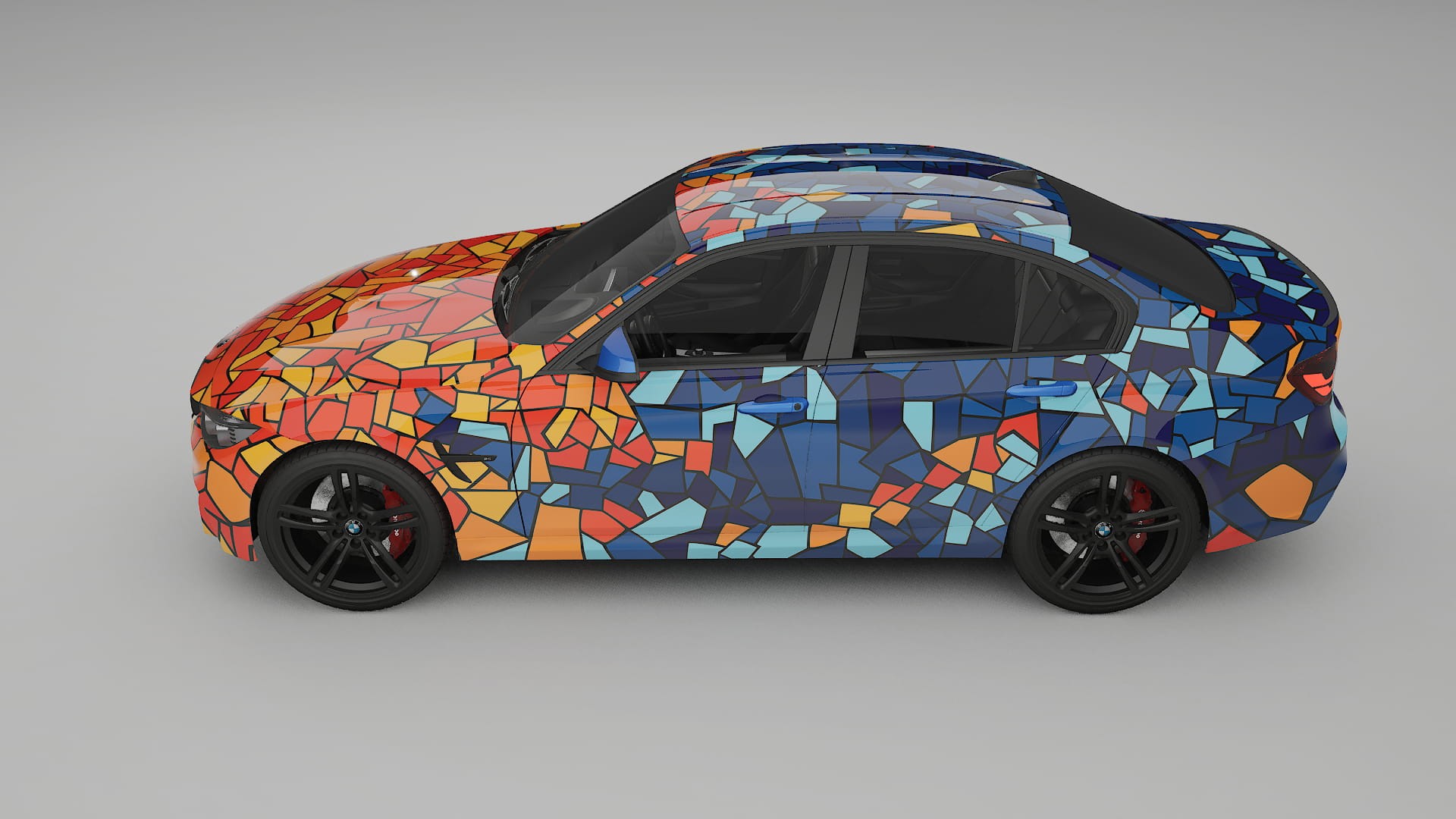 BMW M3 F80 BARCELONA – Designový Wrap PPF Fólie na auto - tisknutelný polyuretan