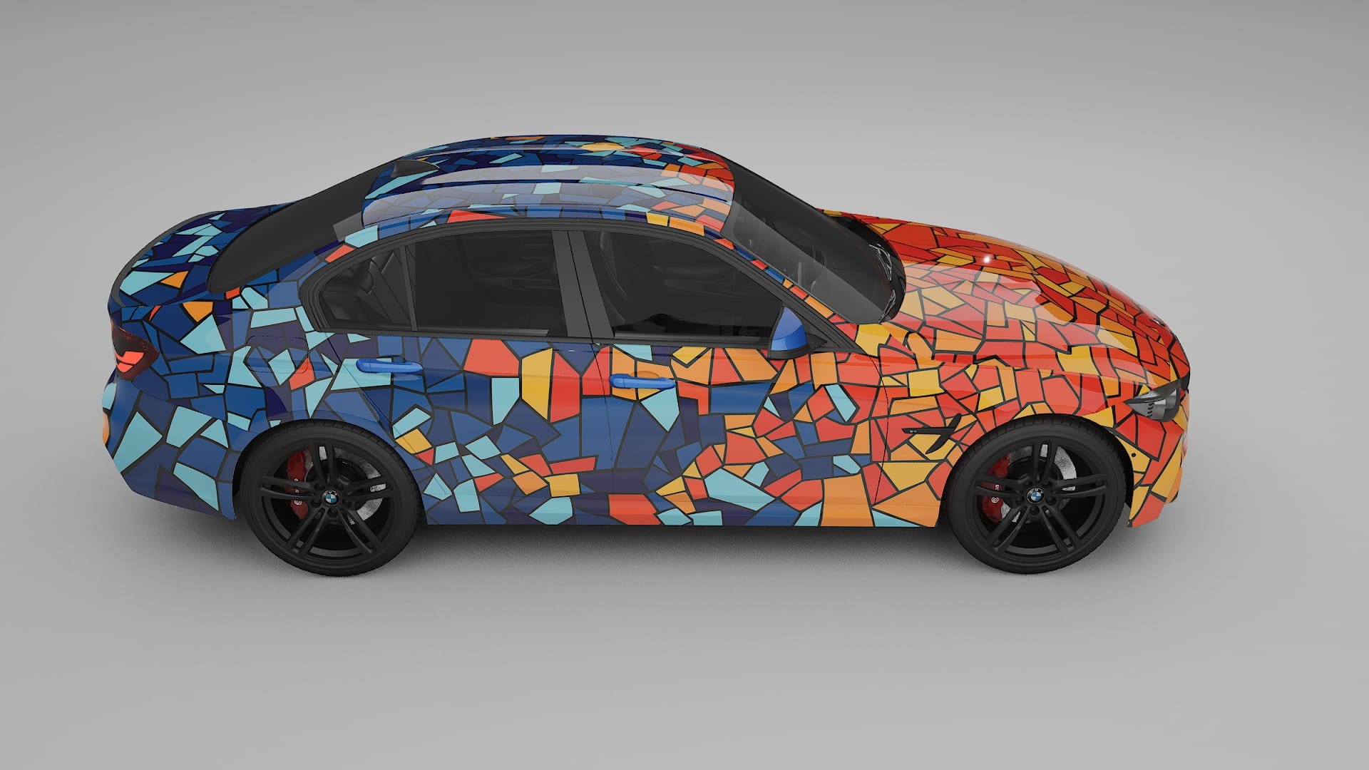 BMW M3 F80 BARCELONA – Designový Wrap PPF Fólie na auto - tisknutelný polyuretan