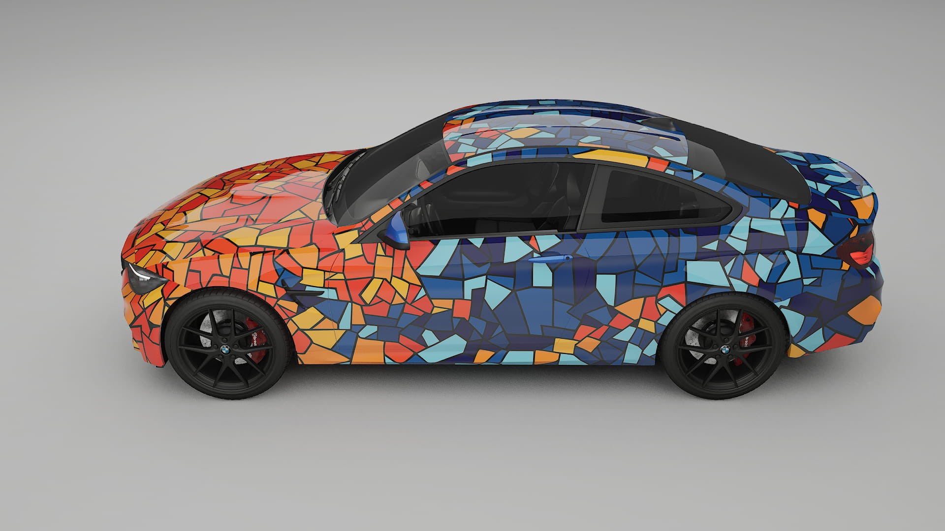 BMW M4 F82 BARCELONA – Designový Wrap PPF Fólie na auto - tisknutelný polyuretan
