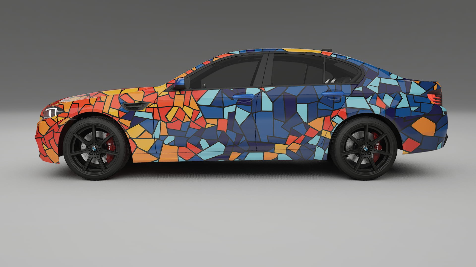 BMW M5 F10 BARCELONA – Designový Wrap PPF Fólie na auto - tisknutelný polyuretan