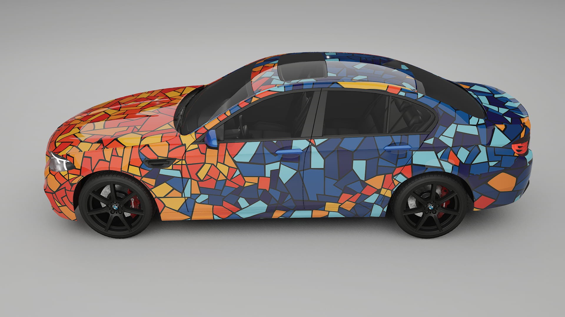 BMW M5 F10 BARCELONA – Designový Wrap PPF Fólie na auto - tisknutelný polyuretan