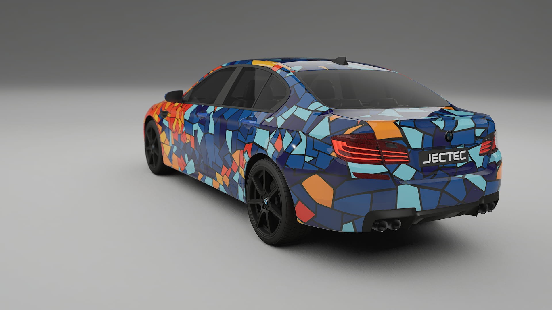 BMW M5 F10 BARCELONA – Designový Wrap PPF Fólie na auto - tisknutelný polyuretan