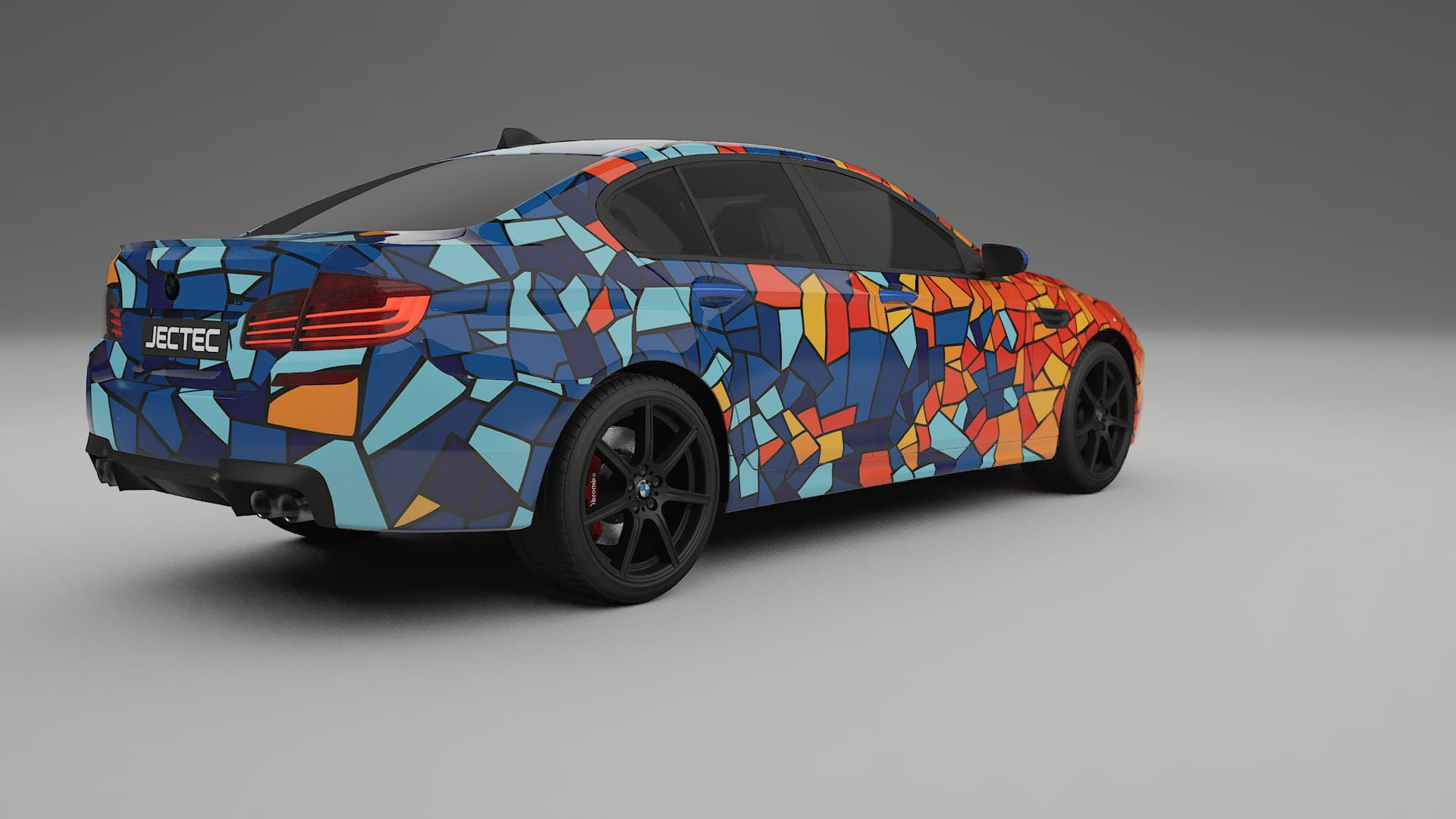 BMW M5 F10 BARCELONA – Designový Wrap PPF Fólie na auto - tisknutelný polyuretan