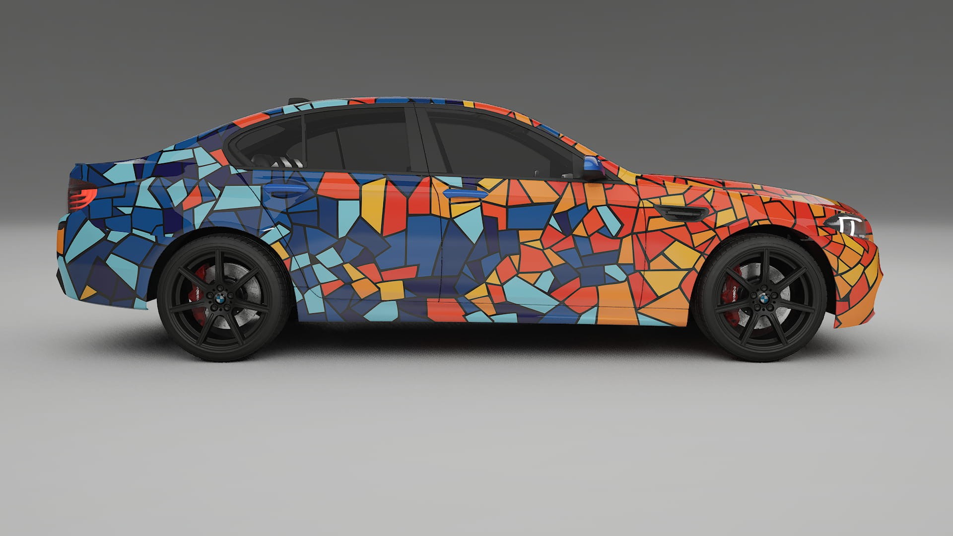 BMW M5 F10 BARCELONA – Designový Wrap PPF Fólie na auto - tisknutelný polyuretan