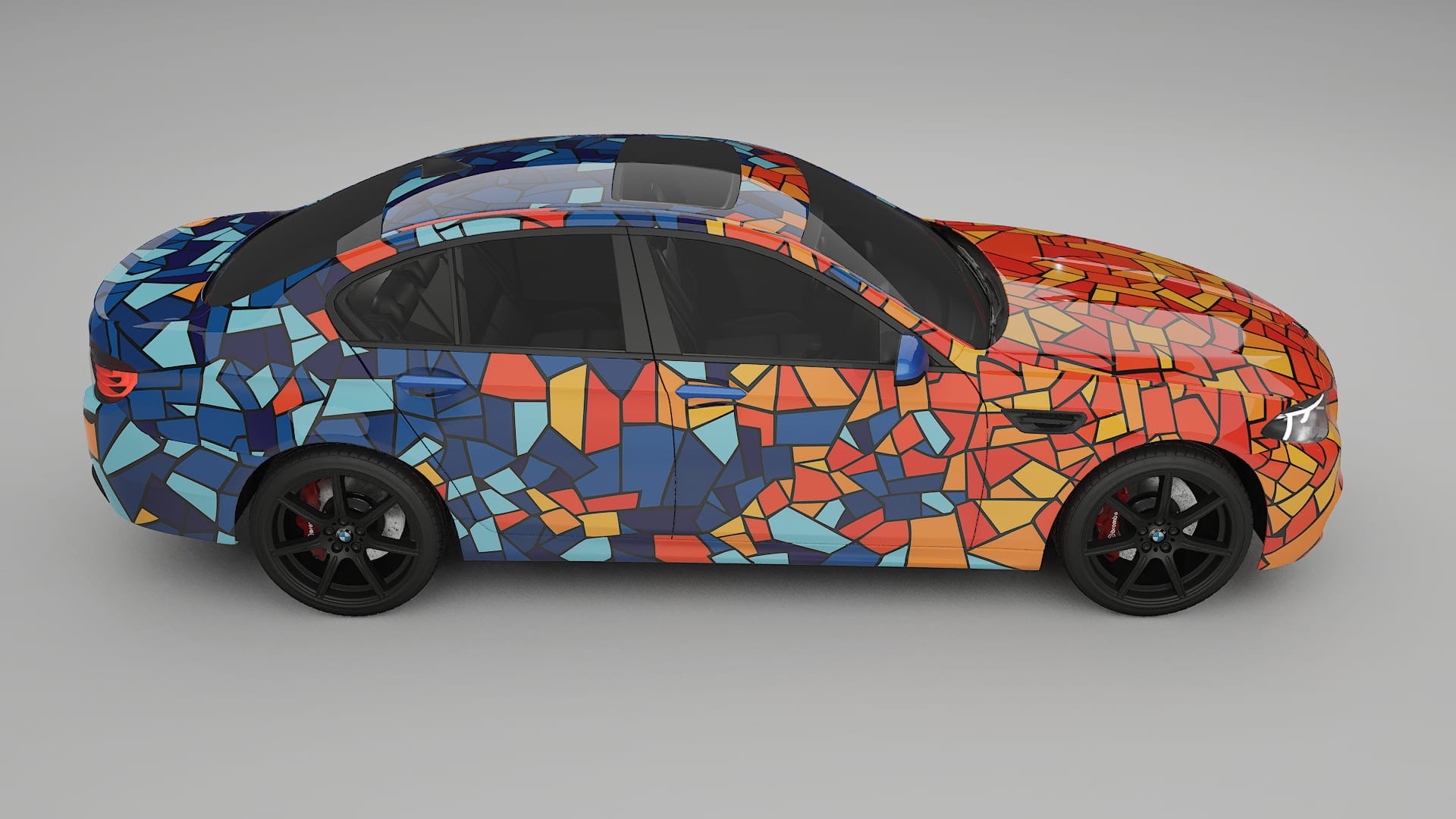 BMW M5 F10 BARCELONA – Designový Wrap PPF Fólie na auto - tisknutelný polyuretan