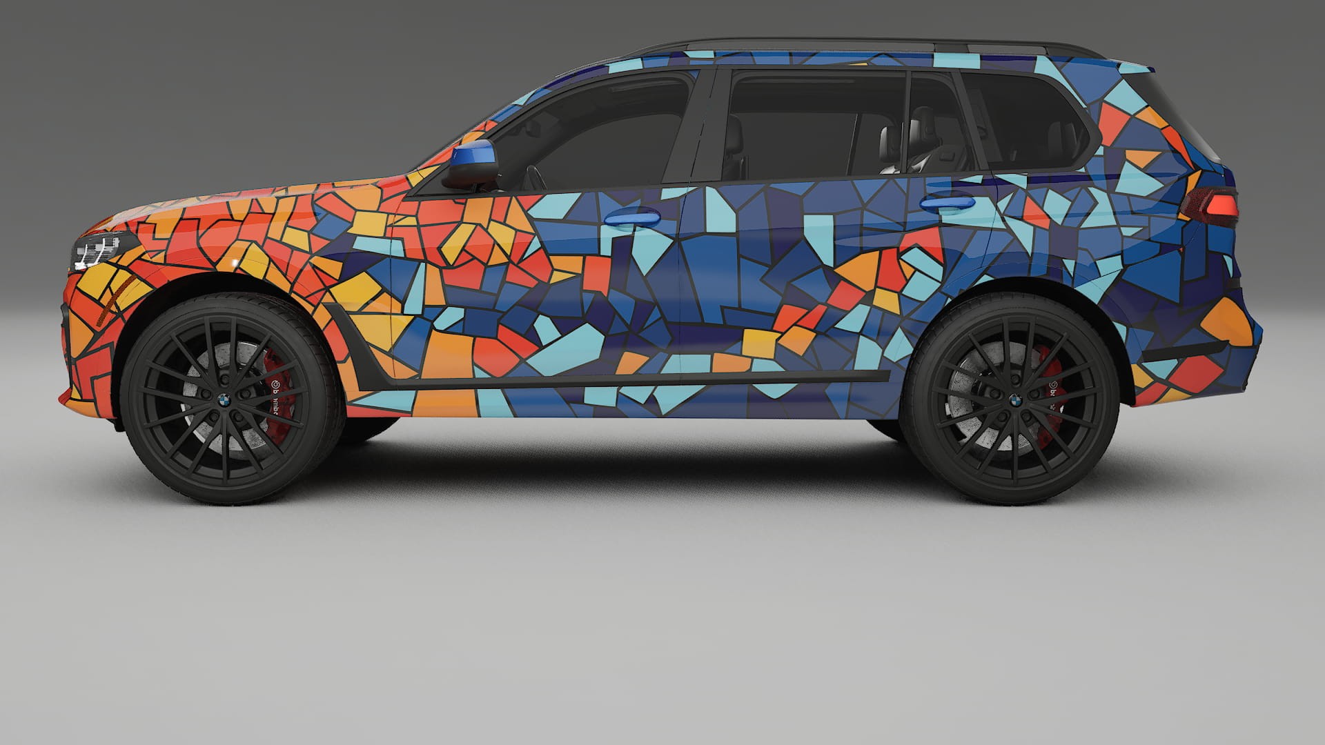 BMW X7 M G07 BARCELONA – Designový Wrap PPF Fólie na auto - tisknutelný polyuretan