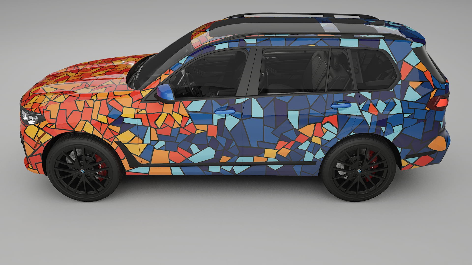 BMW X7 M G07 BARCELONA – Designový Wrap PPF Fólie na auto - tisknutelný polyuretan