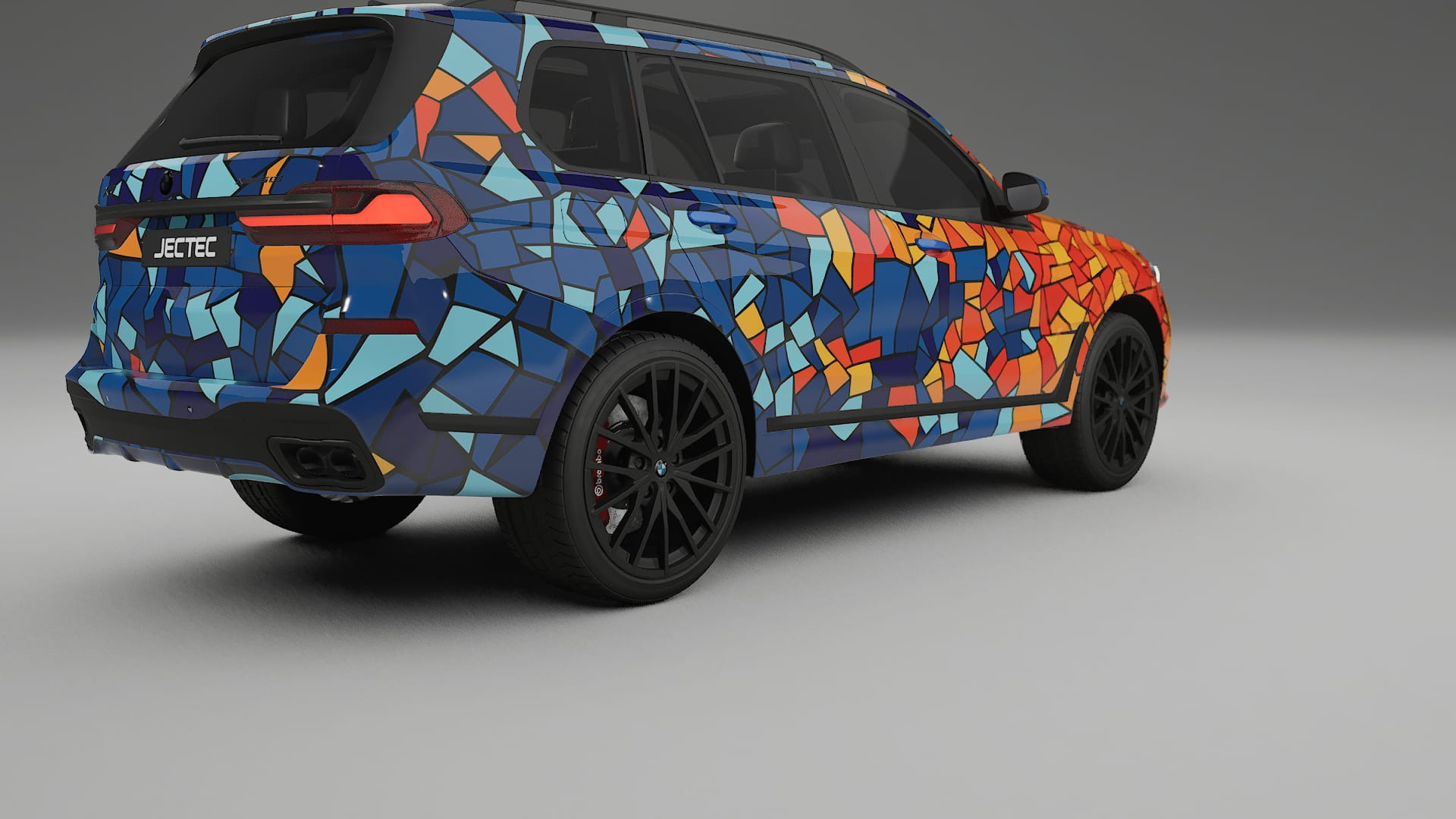 BMW X7 M G07 BARCELONA – Designový Wrap PPF Fólie na auto - tisknutelný polyuretan