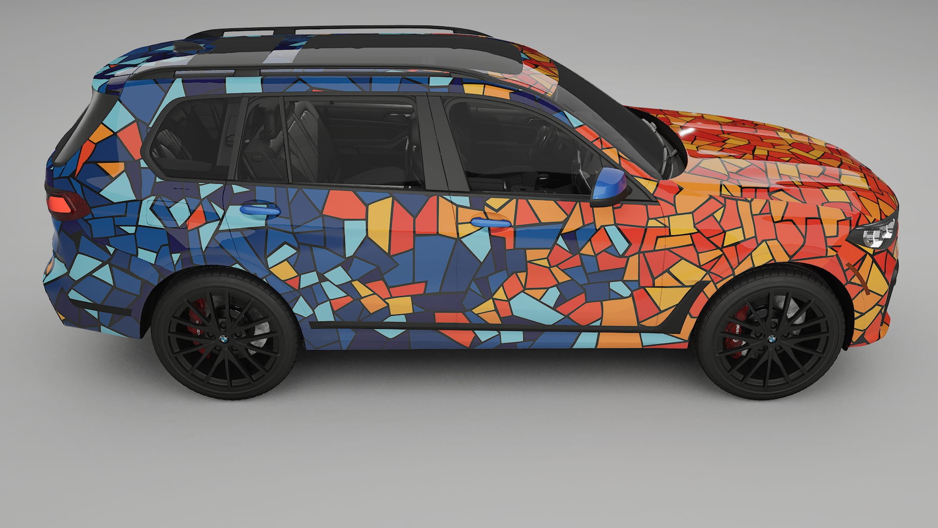 BMW X7 M G07 BARCELONA – Designový Wrap PPF Fólie na auto - tisknutelný polyuretan
