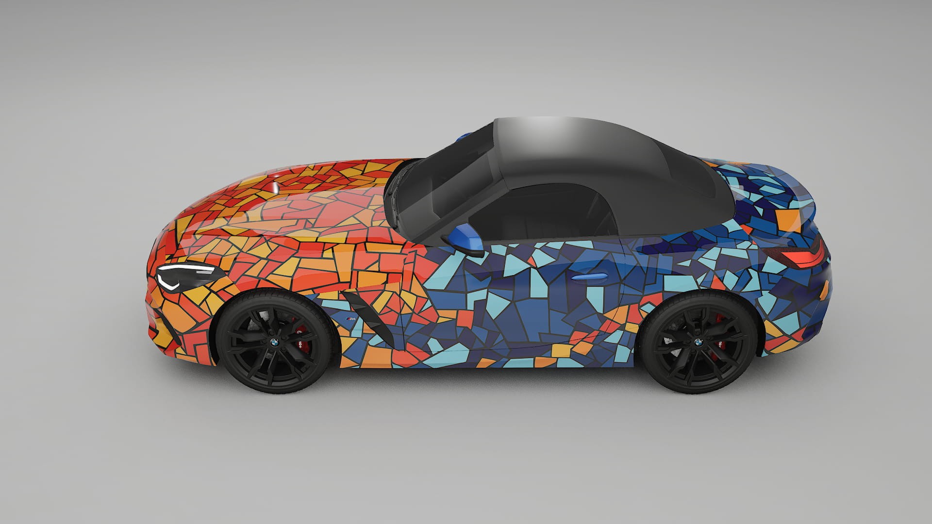BMW Z4 G29 M40i First edition roadster BARCELONA – Designový Wrap PPF Fólie na auto - tisknutelný polyuretan