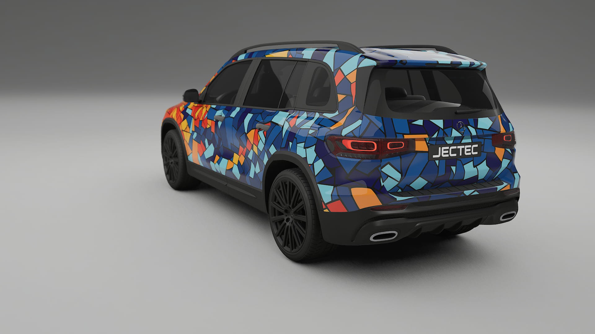 Mercedes AMG GLB BARCELONA – Designový Wrap PPF Fólie na auto - tisknutelný polyuretan