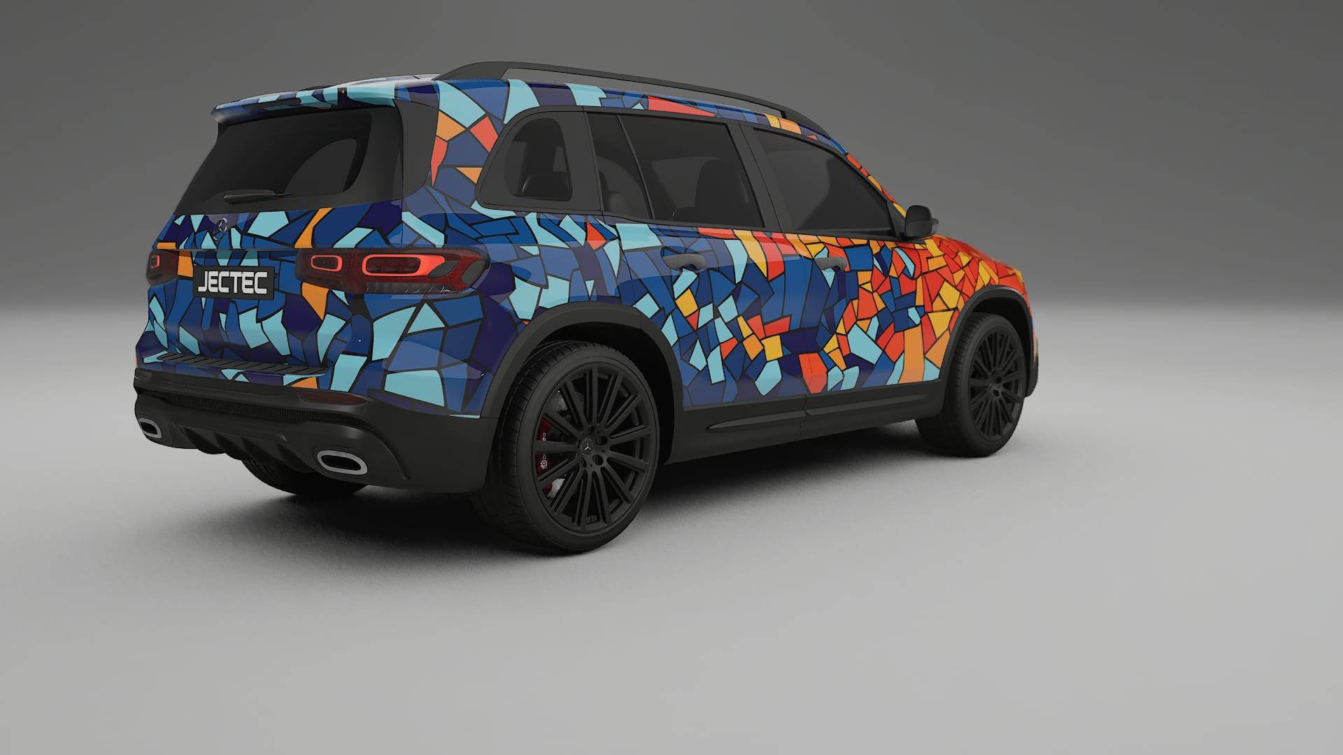 Mercedes AMG GLB BARCELONA – Designový Wrap PPF Fólie na auto - tisknutelný polyuretan
