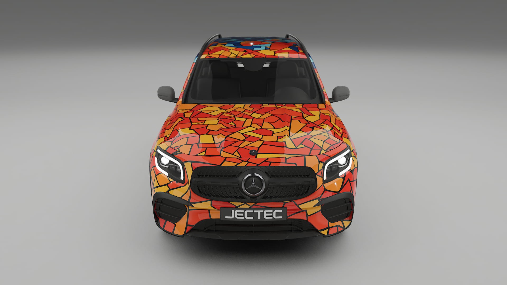 Mercedes AMG GLB BARCELONA – Designový Wrap PPF Fólie na auto - tisknutelný polyuretan