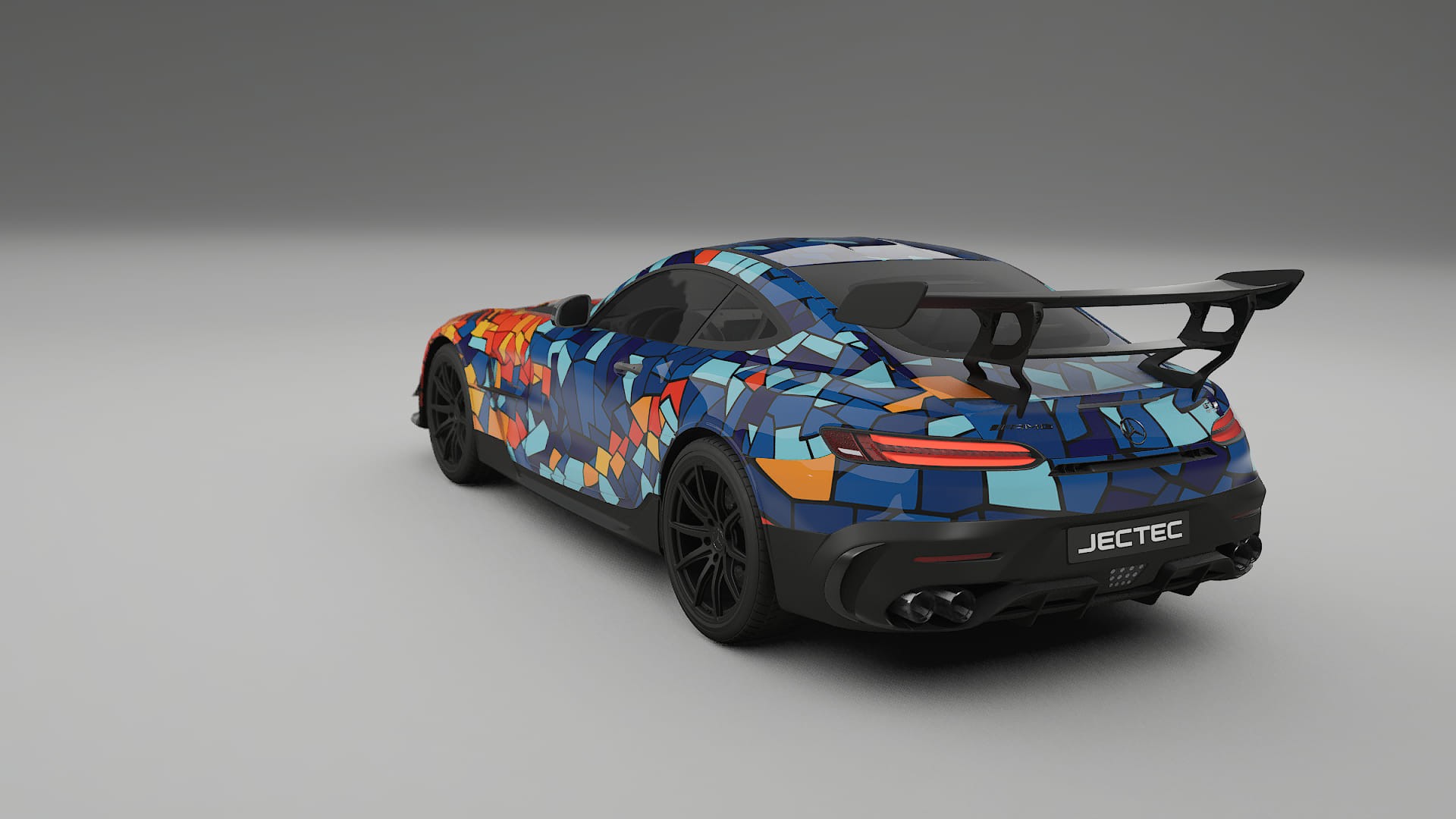Mercedes AMG GT Black Series C192 Coupe BARCELONA – Designový Wrap PPF Fólie na auto - tisknutelný polyuretan