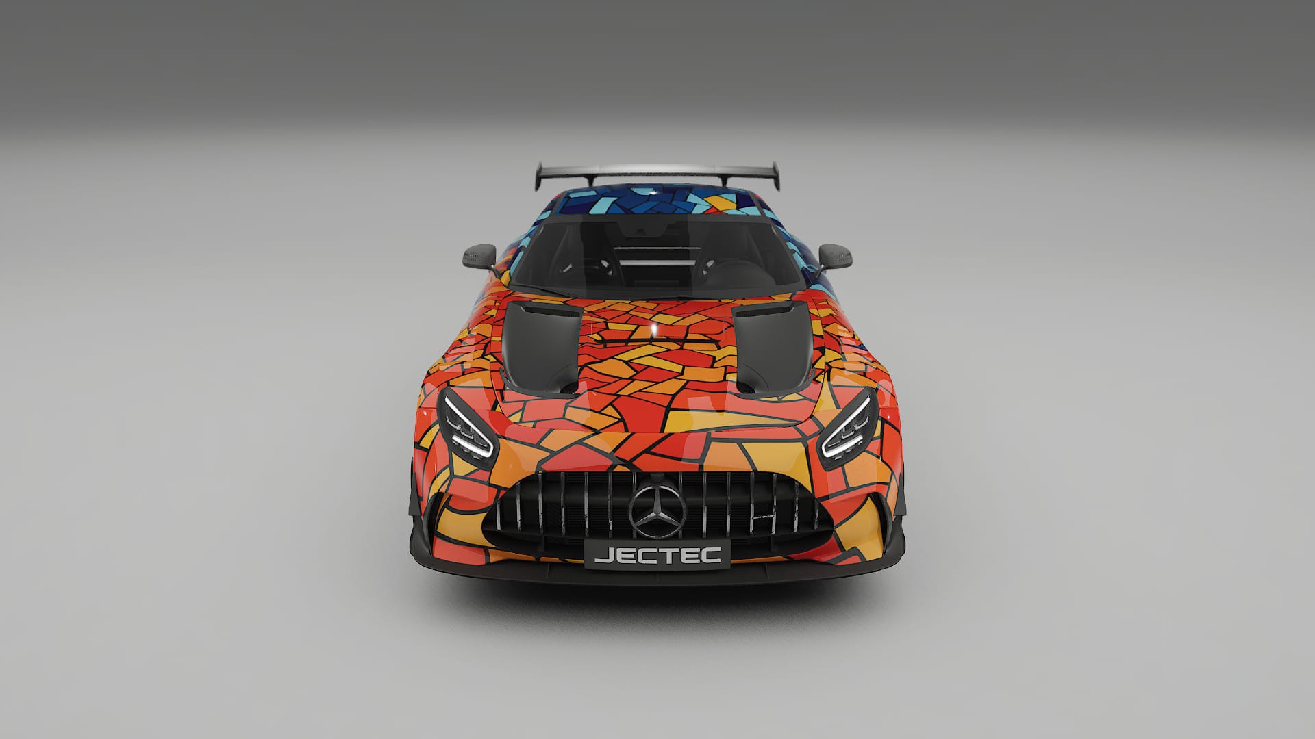 Mercedes AMG GT Black Series C192 Coupe BARCELONA – Designový Wrap PPF Fólie na auto - tisknutelný polyuretan