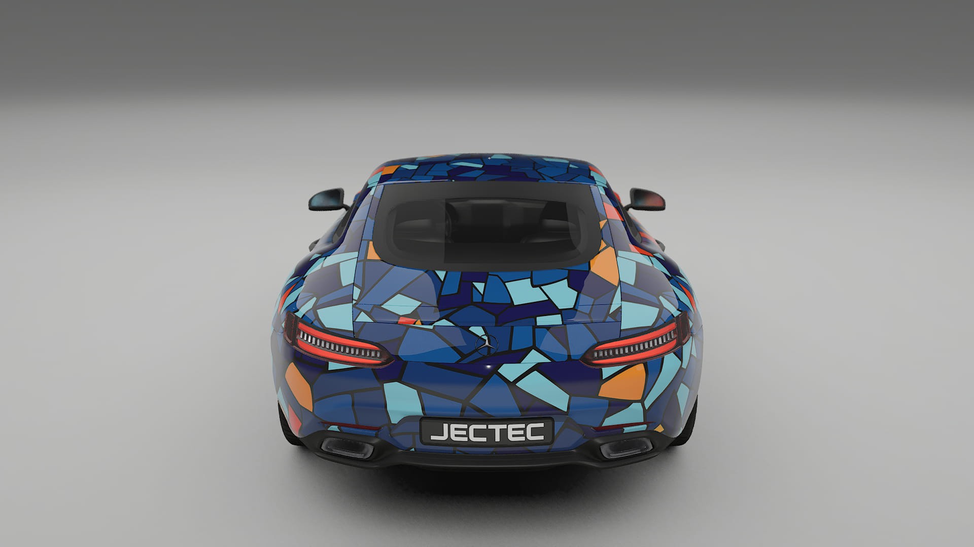 Mercedes AMG GT C190 Coupe BARCELONA – Designový Wrap PPF Fólie na auto - tisknutelný polyuretan