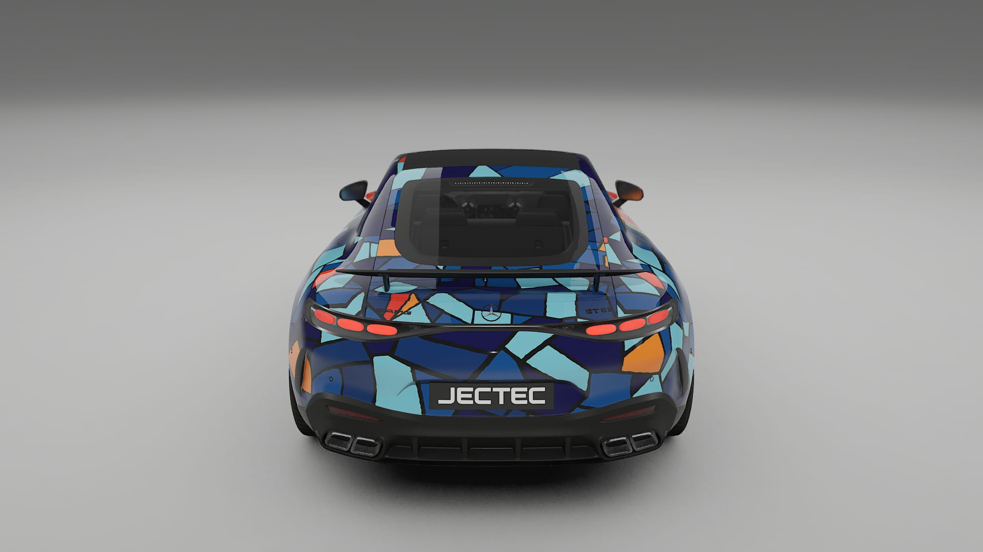 Mercedes AMG GT Coupe C192 BARCELONA – Designový Wrap PPF Fólie na auto - tisknutelný polyuretan