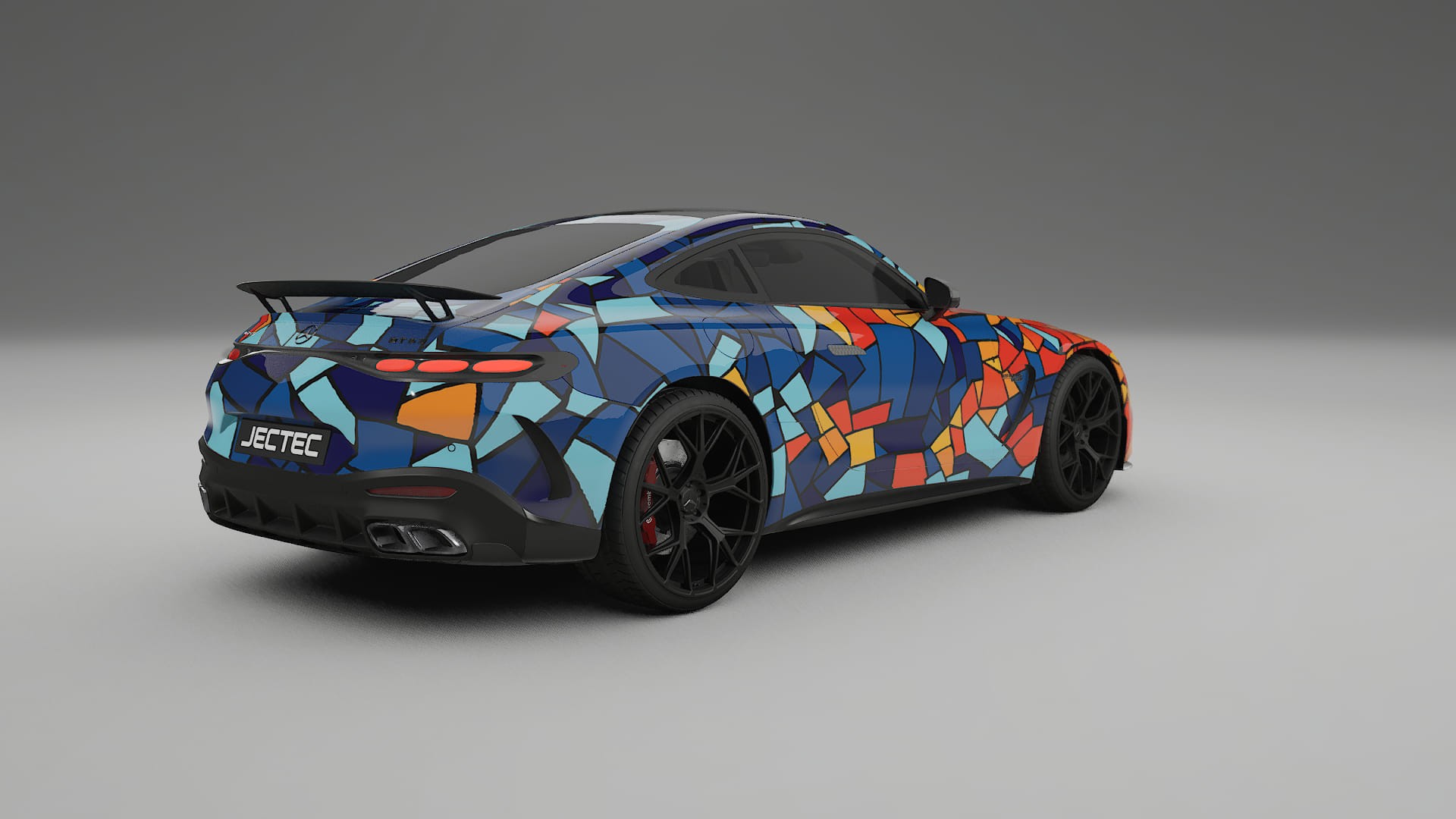 Mercedes AMG GT Coupe C192 BARCELONA – Designový Wrap PPF Fólie na auto - tisknutelný polyuretan