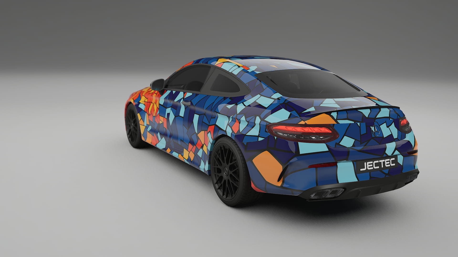 Mercedes C63 AMG W205 Coupe BARCELONA – Designový Wrap PPF Fólie na auto - tisknutelný polyuretan