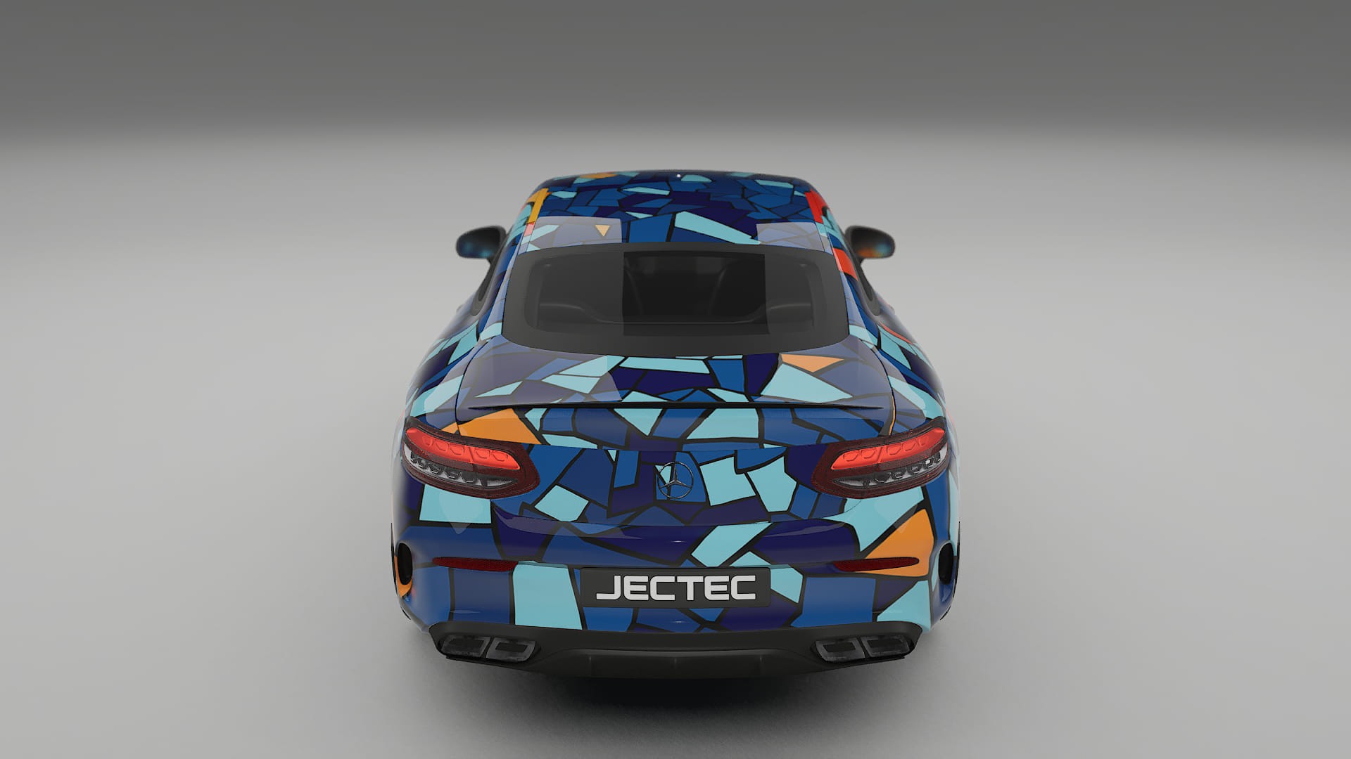 Mercedes C63 AMG W205 Coupe BARCELONA – Designový Wrap PPF Fólie na auto - tisknutelný polyuretan