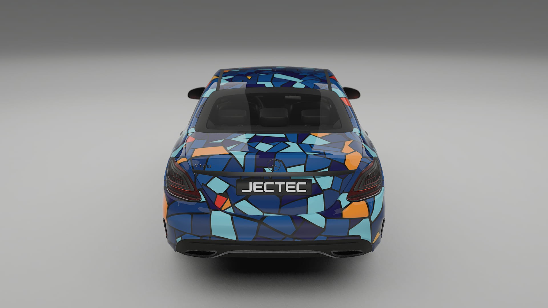 Mercedes C-class W205 AMG sedan BARCELONA – Designový Wrap PPF Fólie na auto - tisknutelný polyuretan
