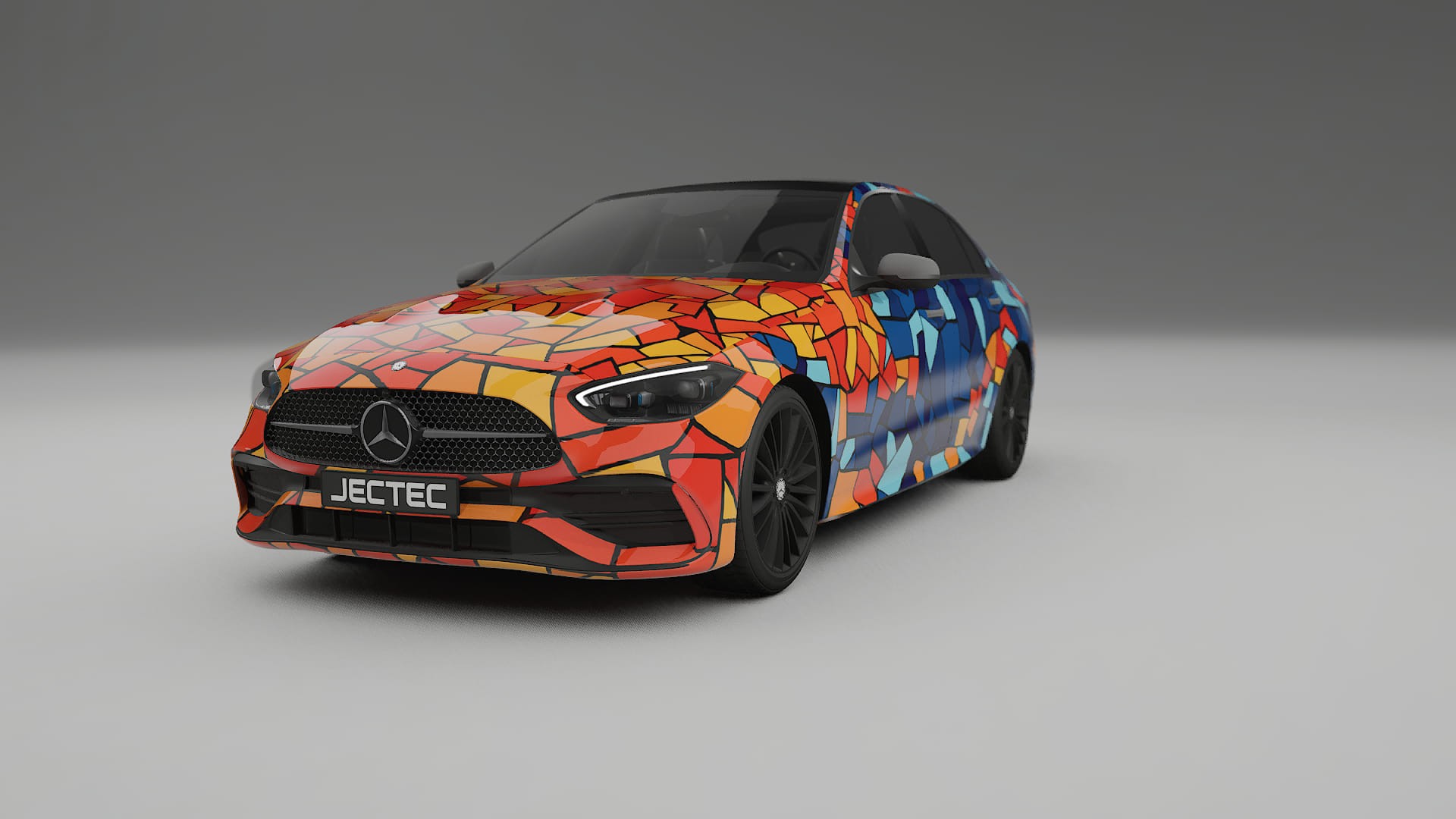 Mercedes C-class W206 BARCELONA – Designový Wrap PPF Fólie na auto - tisknutelný polyuretan