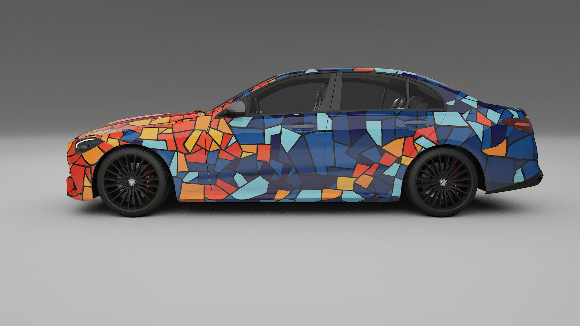 Mercedes C-class W206 BARCELONA – Designový Wrap PPF Fólie na auto - tisknutelný polyuretan