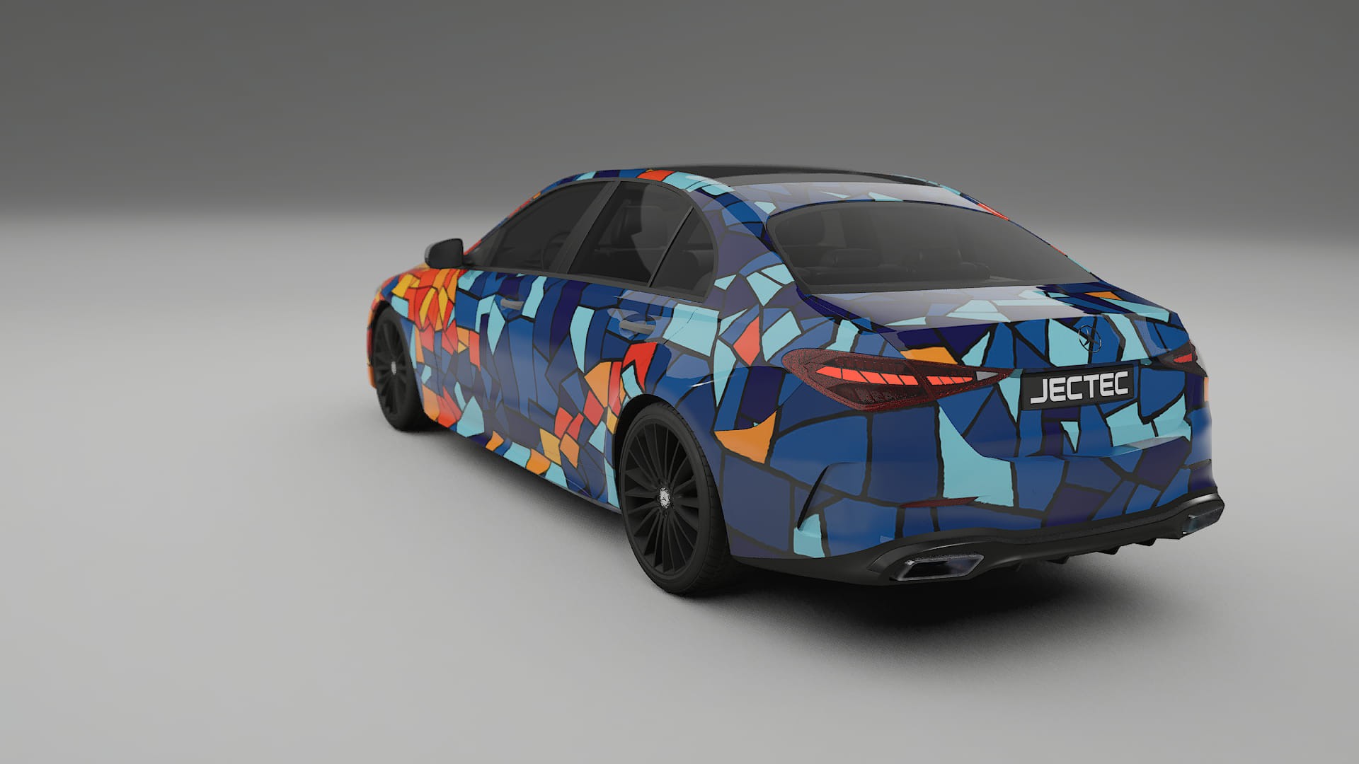 Mercedes C-class W206 BARCELONA – Designový Wrap PPF Fólie na auto - tisknutelný polyuretan
