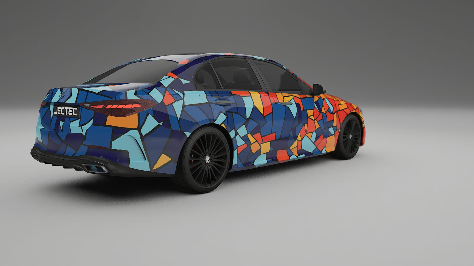 Mercedes C-class W206 BARCELONA – Designový Wrap PPF Fólie na auto - tisknutelný polyuretan