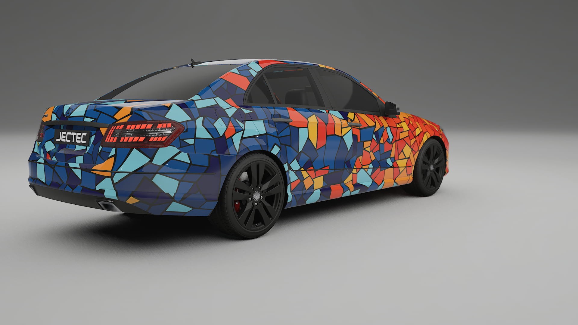 Mercedes E-class Sedan W212 Prefacelift BARCELONA – Designový Wrap PPF Fólie na auto - tisknutelný polyuretan