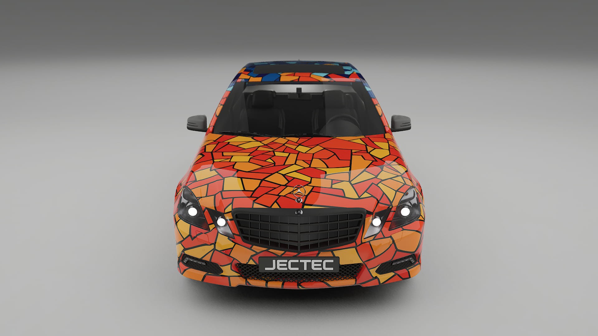 Mercedes E-class Sedan W212 Prefacelift BARCELONA – Designový Wrap PPF Fólie na auto - tisknutelný polyuretan