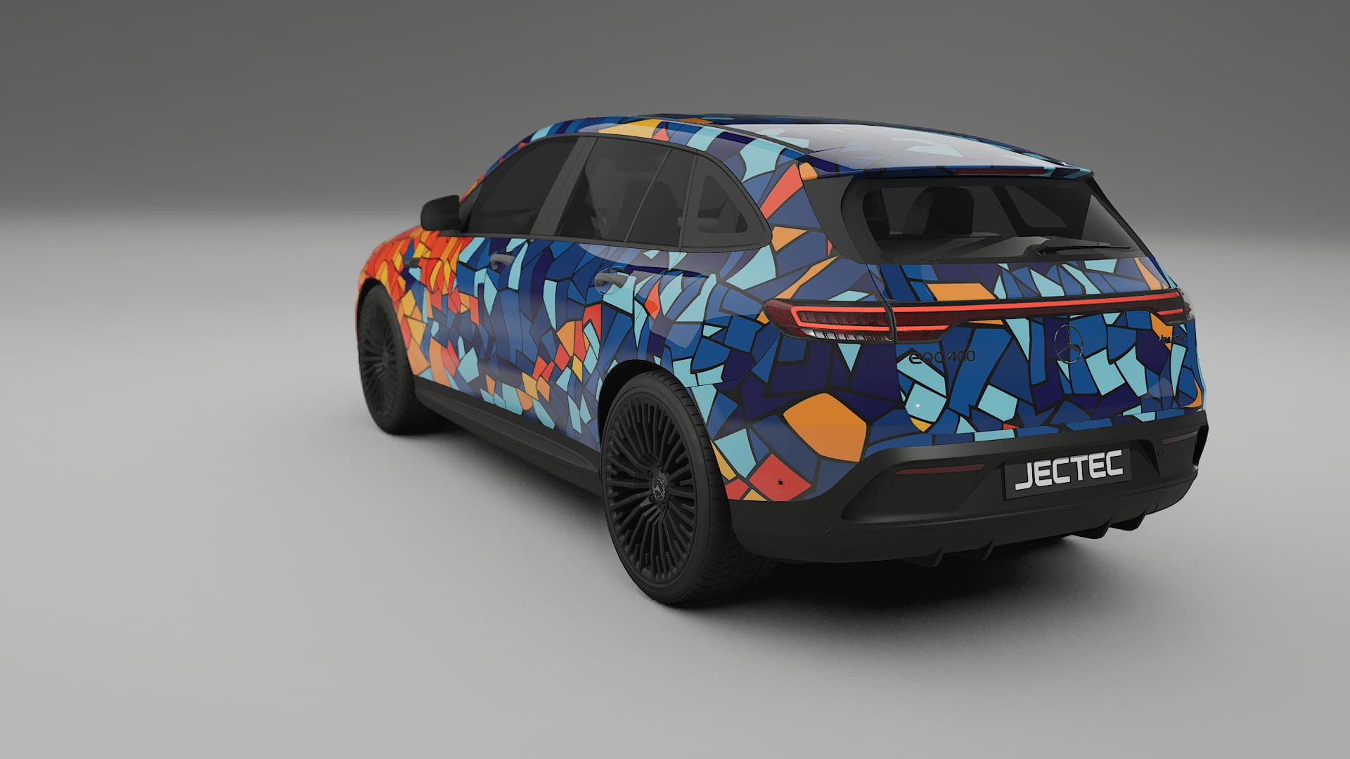 Mercedes EQC AMG BARCELONA – Designový Wrap PPF Fólie na auto - tisknutelný polyuretan