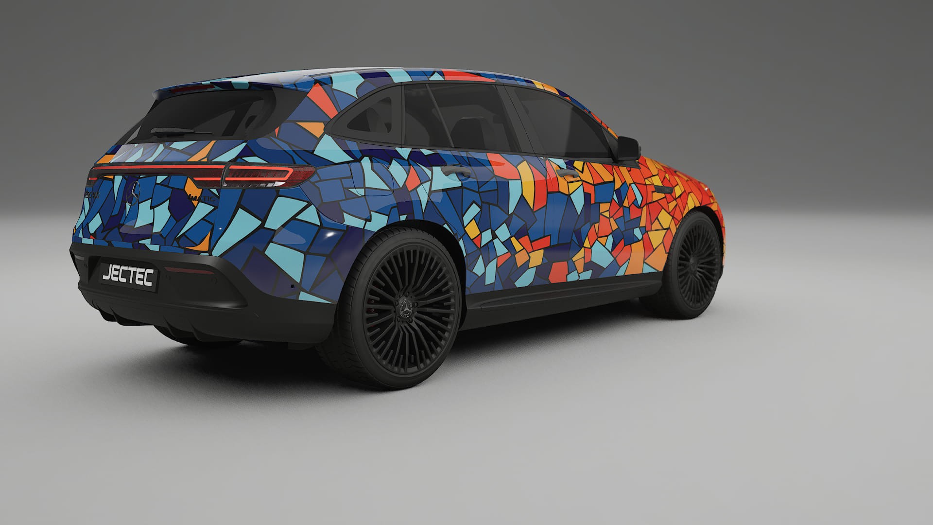 Mercedes EQC AMG BARCELONA – Designový Wrap PPF Fólie na auto - tisknutelný polyuretan
