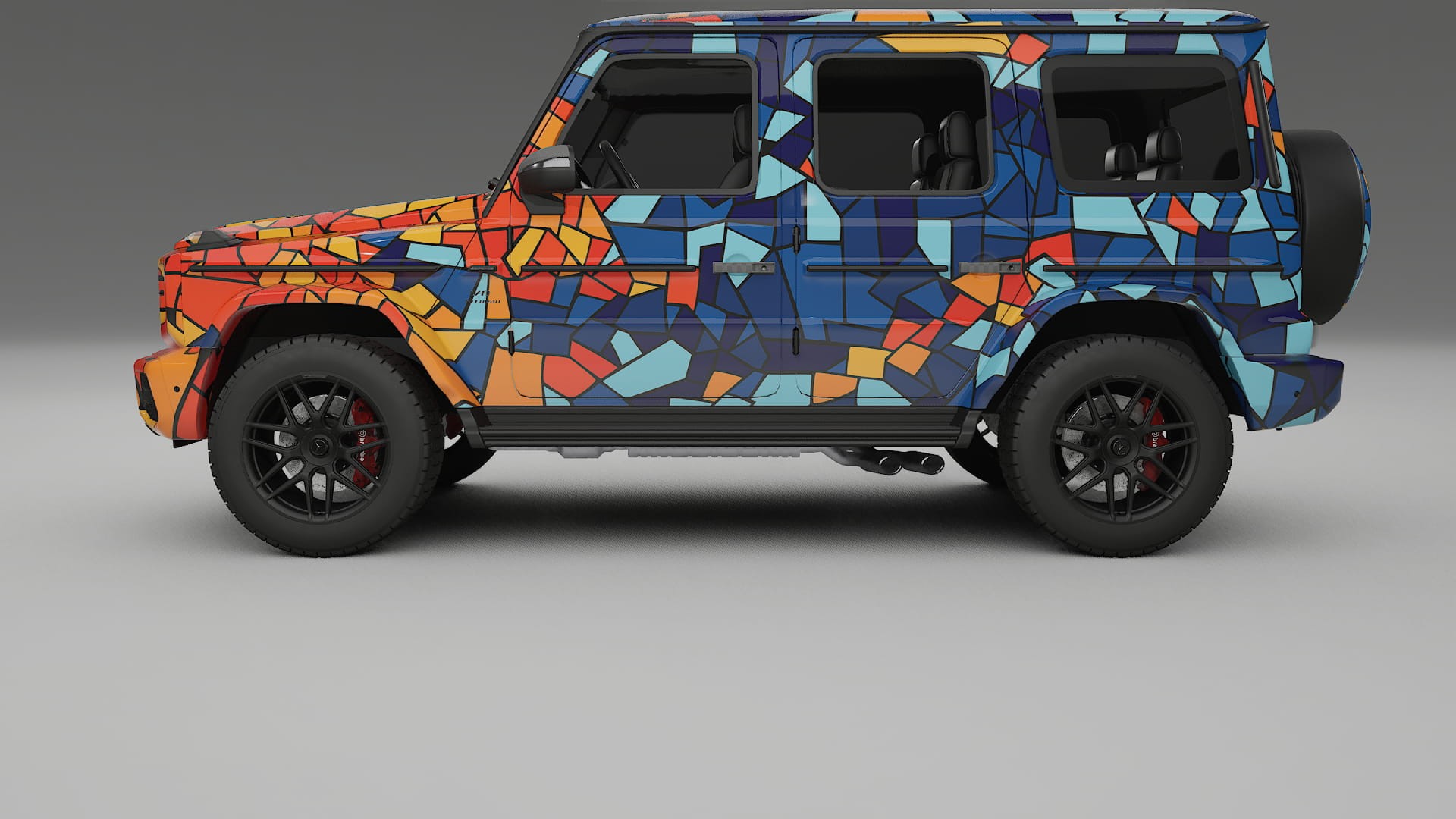 Mercedes G63 AMG W463A BARCELONA – Designový Wrap PPF Fólie na auto - tisknutelný polyuretan