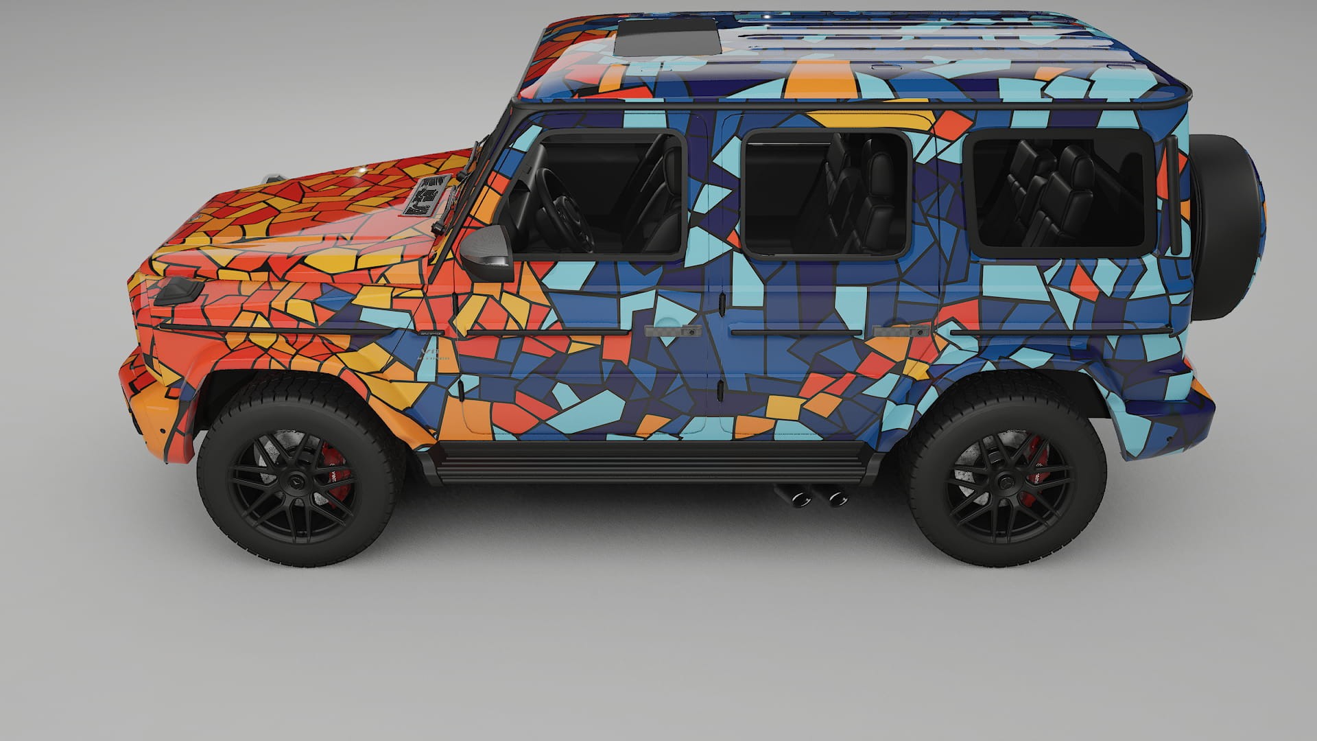Mercedes G63 AMG W463A BARCELONA – Designový Wrap PPF Fólie na auto - tisknutelný polyuretan