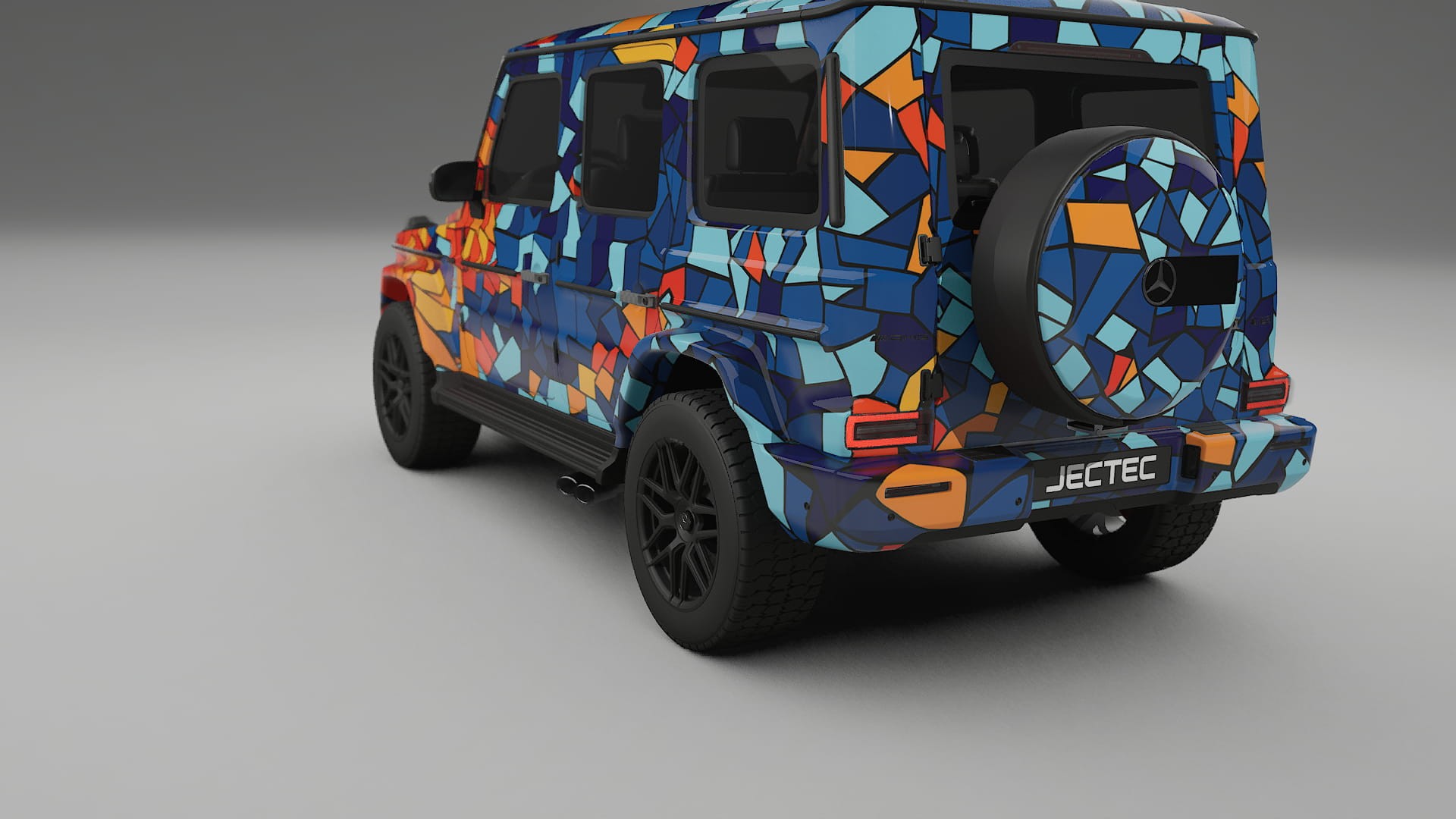 Mercedes G63 AMG W463A BARCELONA – Designový Wrap PPF Fólie na auto - tisknutelný polyuretan
