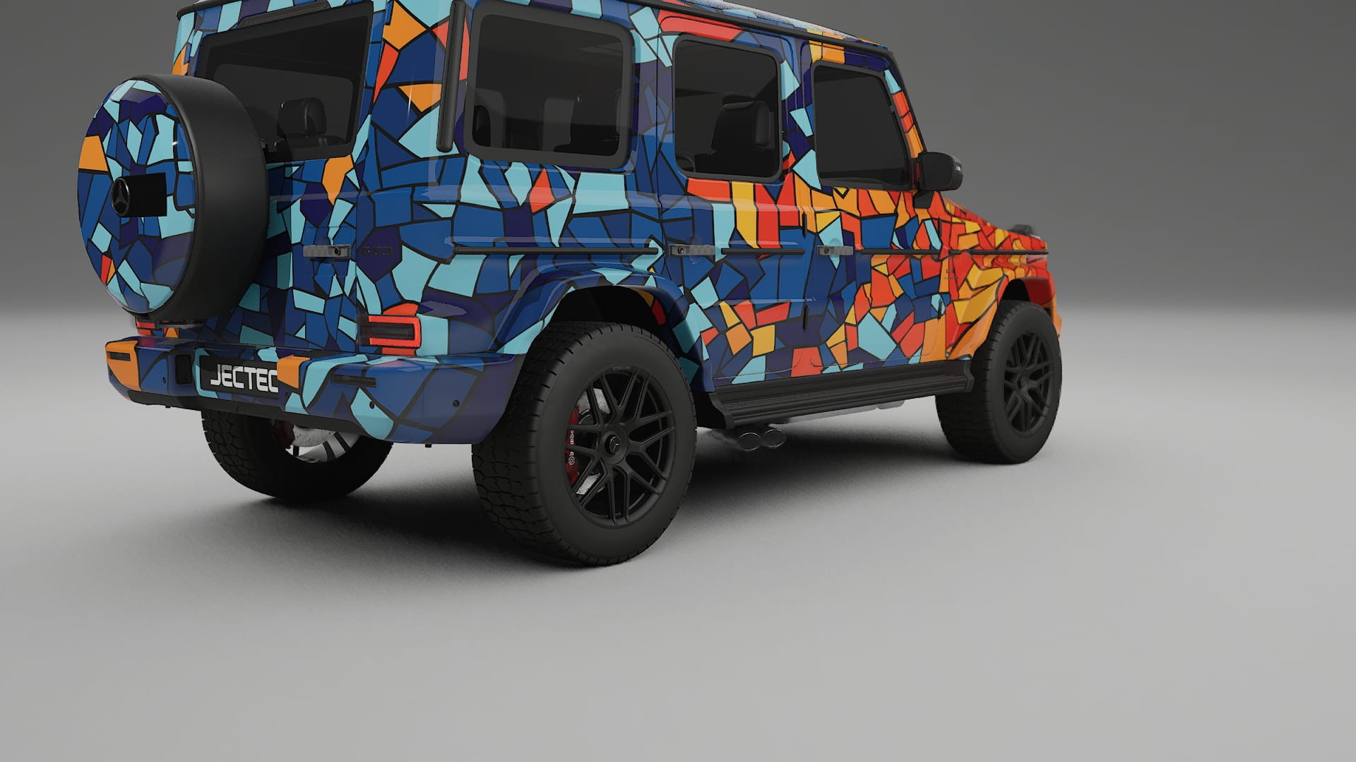 Mercedes G63 AMG W463A BARCELONA – Designový Wrap PPF Fólie na auto - tisknutelný polyuretan