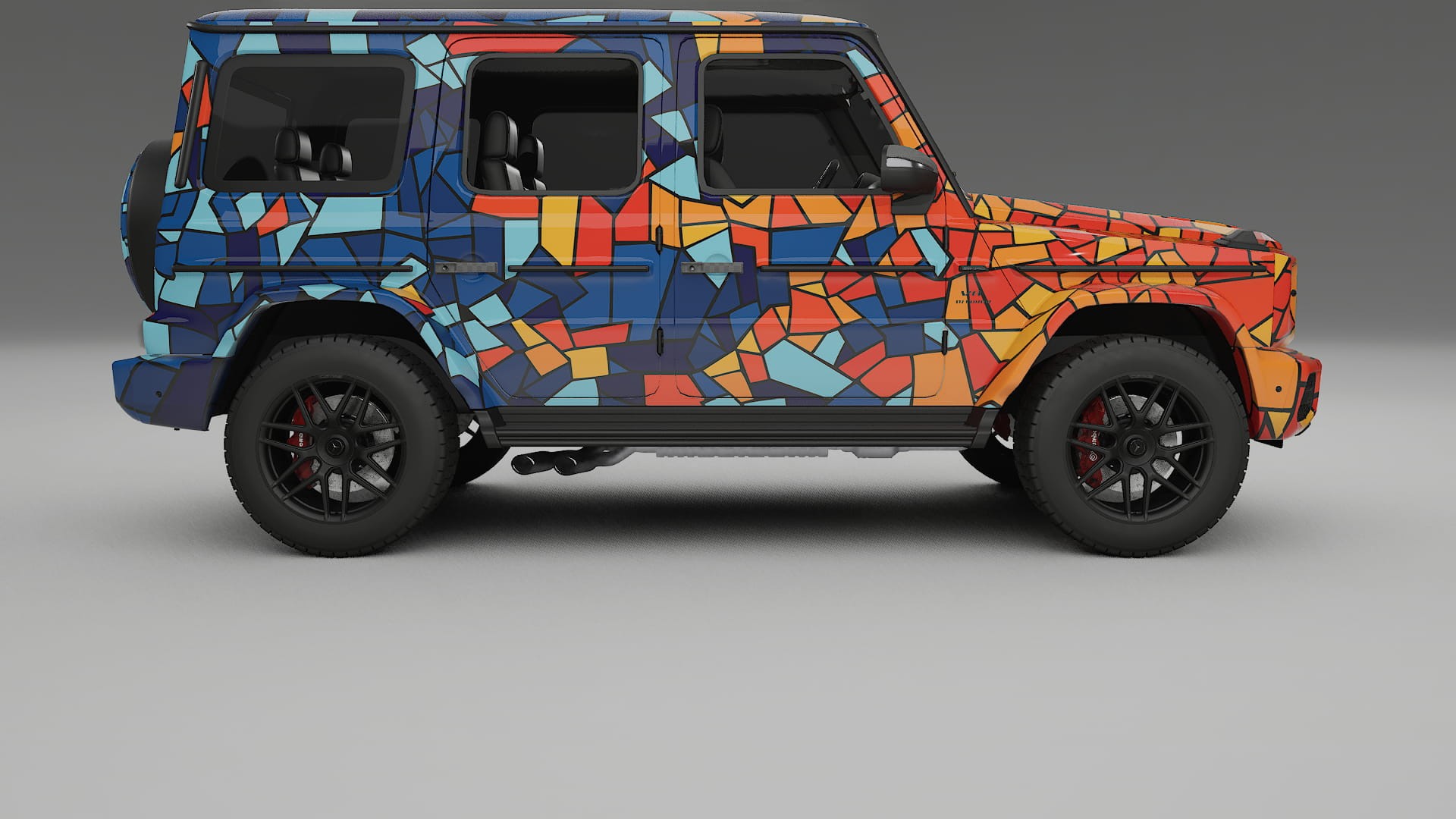 Mercedes G63 AMG W463A BARCELONA – Designový Wrap PPF Fólie na auto - tisknutelný polyuretan