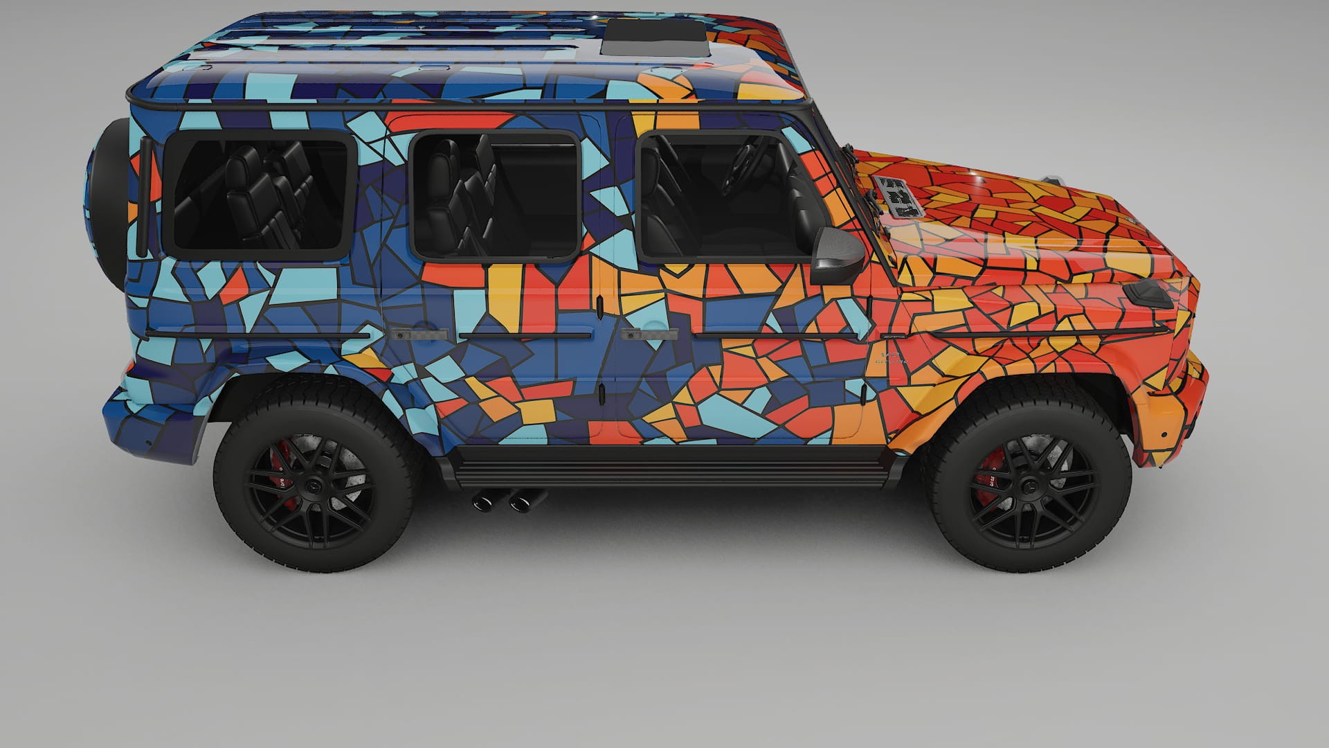 Mercedes G63 AMG W463A BARCELONA – Designový Wrap PPF Fólie na auto - tisknutelný polyuretan