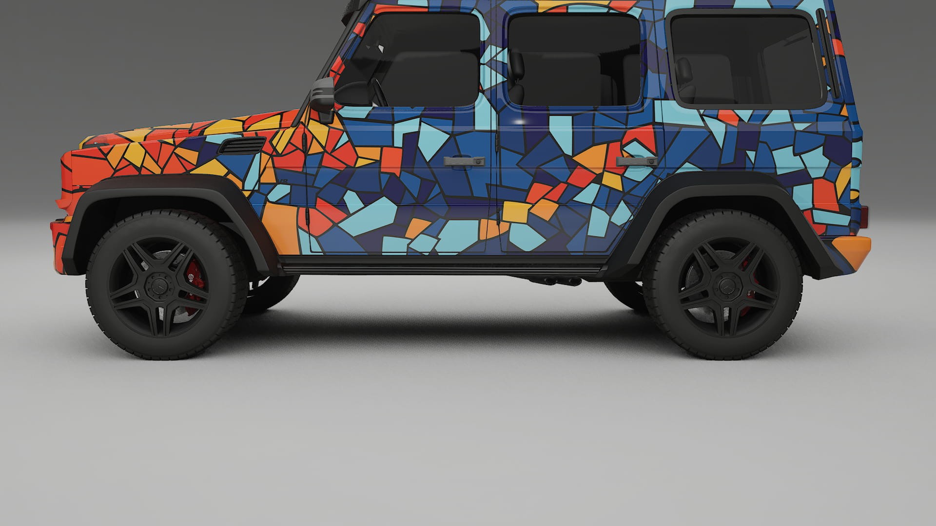 Mercedes G-class 4x4 W463 BARCELONA – Designový Wrap PPF Fólie na auto - tisknutelný polyuretan