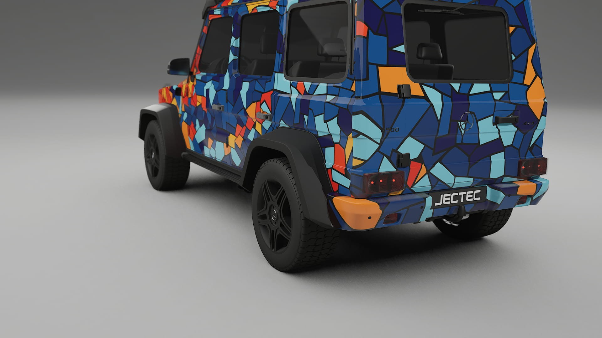 Mercedes G-class 4x4 W463 BARCELONA – Designový Wrap PPF Fólie na auto - tisknutelný polyuretan