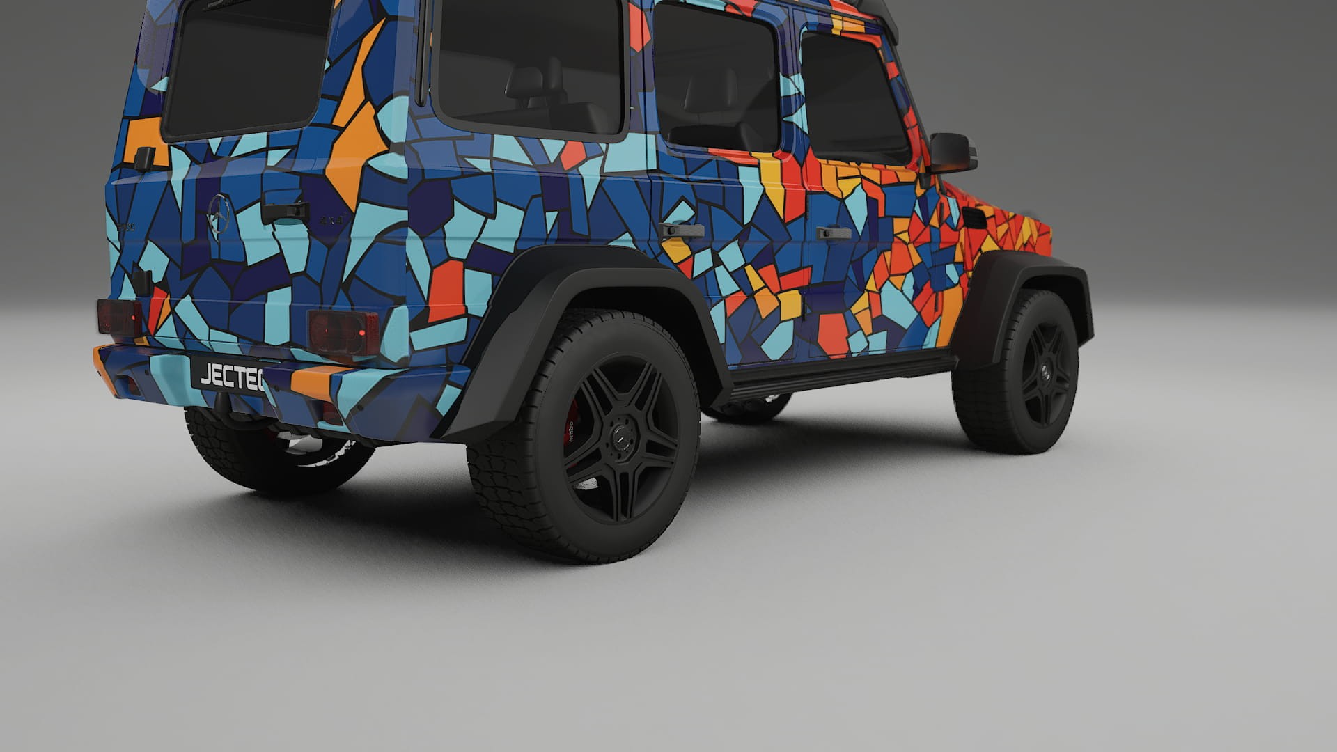 Mercedes G-class 4x4 W463 BARCELONA – Designový Wrap PPF Fólie na auto - tisknutelný polyuretan