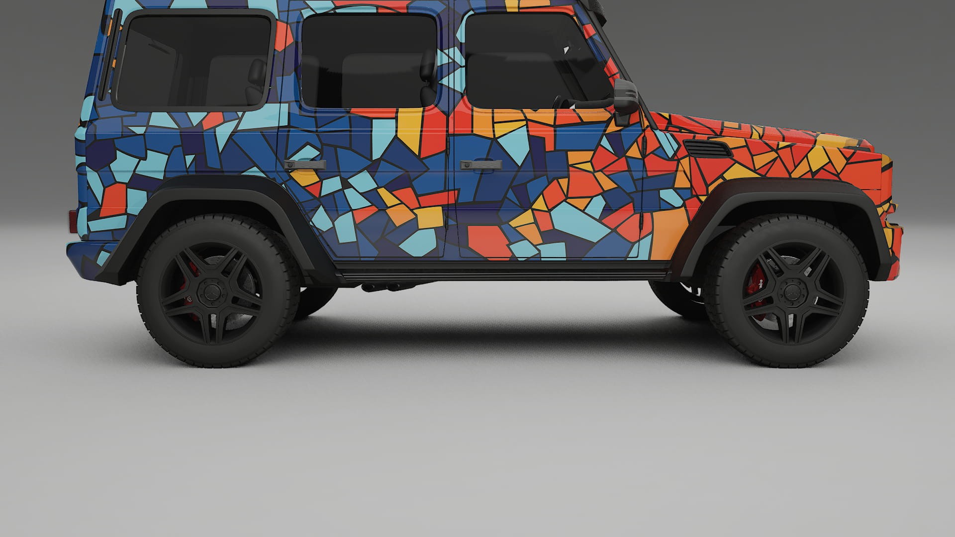 Mercedes G-class 4x4 W463 BARCELONA – Designový Wrap PPF Fólie na auto - tisknutelný polyuretan