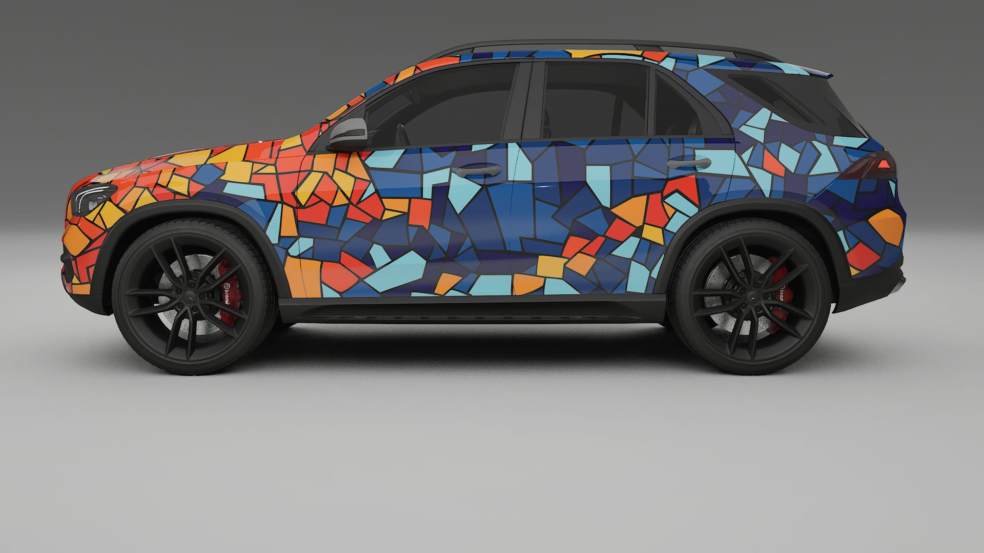Mercedes GLE W167 BARCELONA – Designový Wrap PPF Fólie na auto - tisknutelný polyuretan