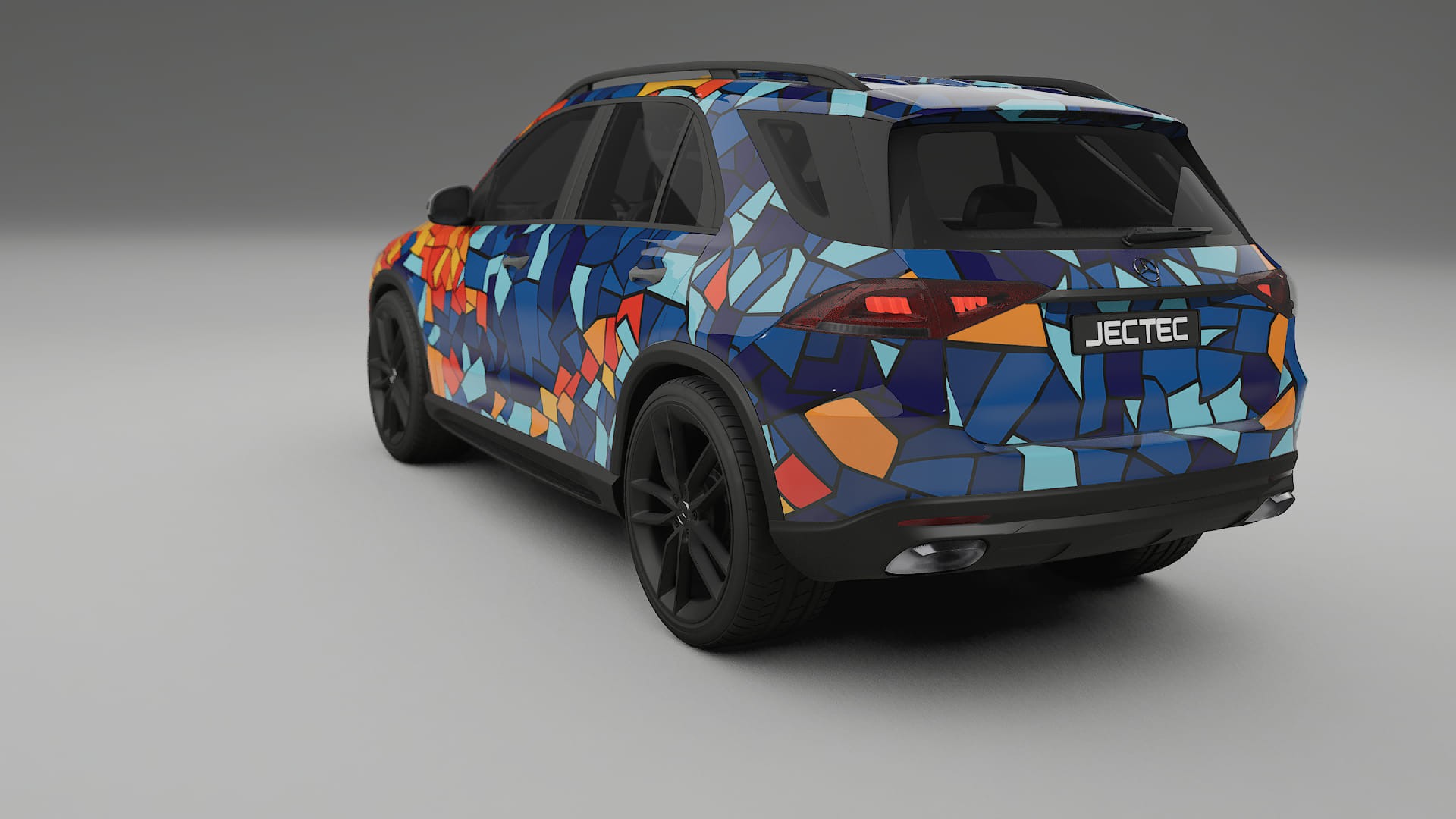 Mercedes GLE W167 BARCELONA – Designový Wrap PPF Fólie na auto - tisknutelný polyuretan
