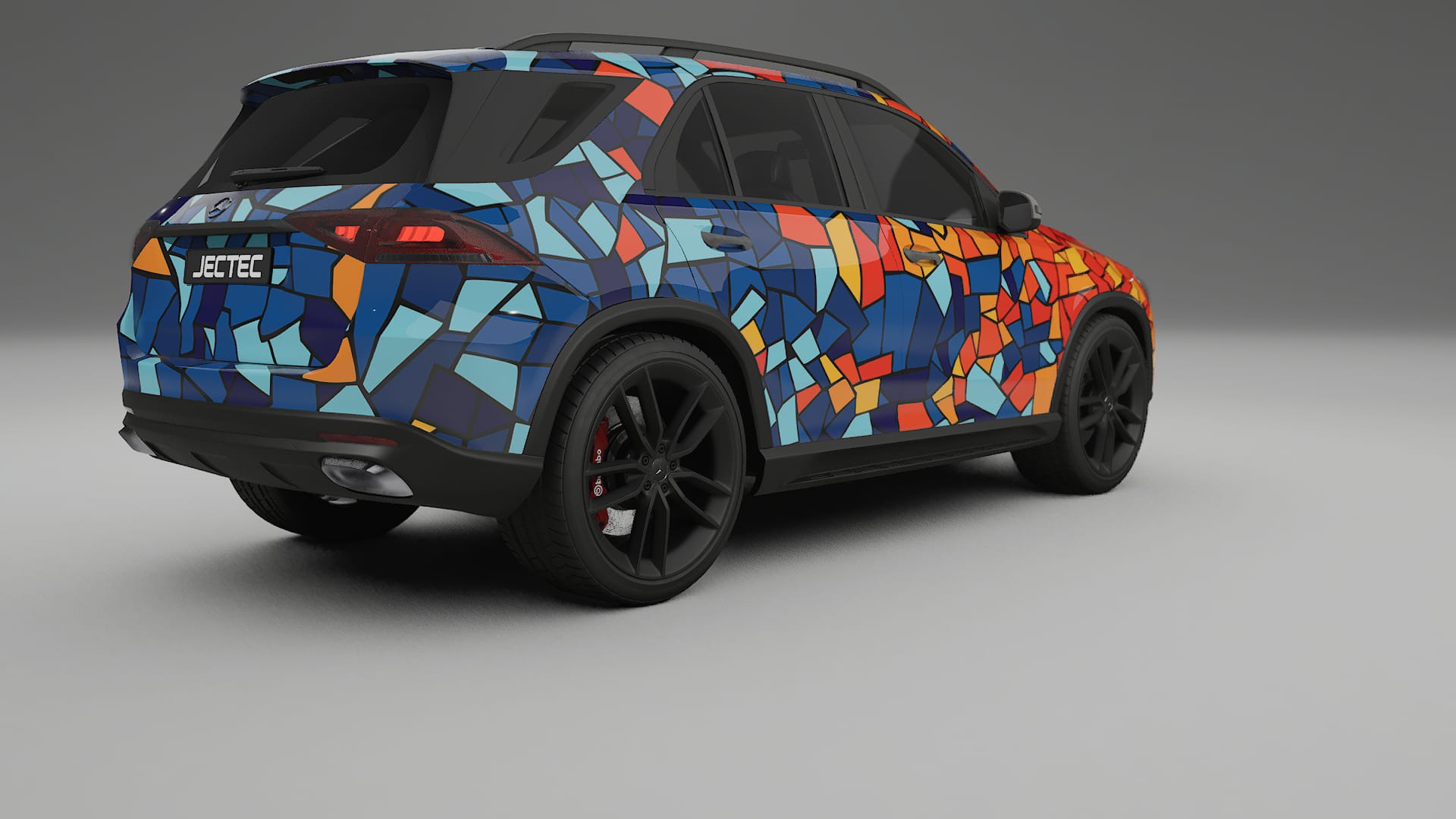 Mercedes GLE W167 BARCELONA – Designový Wrap PPF Fólie na auto - tisknutelný polyuretan